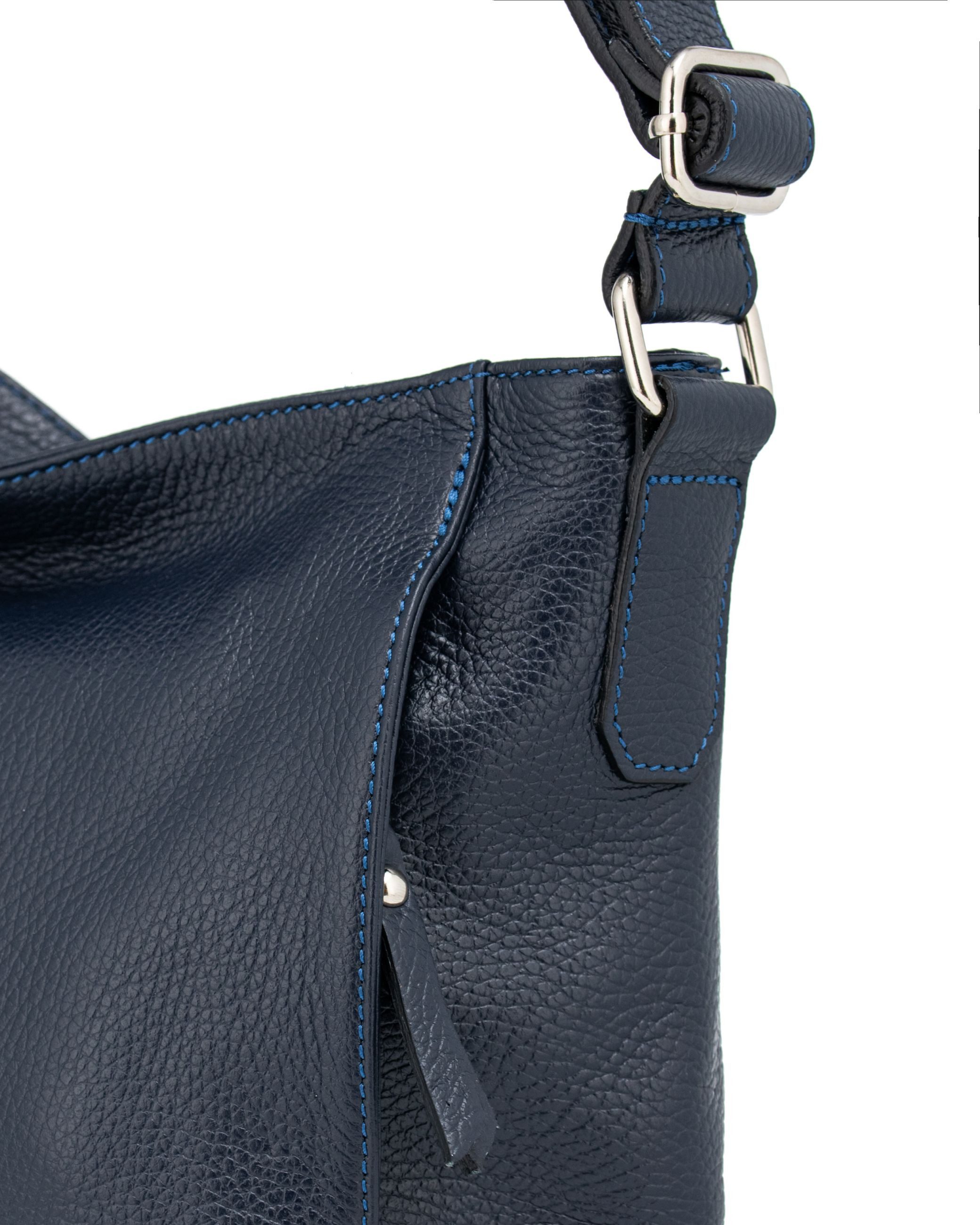 Caspar Schultertasche Klasissche Damen Leder Schultertasche - PREMIUM LINE - Modell No.865, elegant, robust & unempfindlich - 100% Echtleder - Handmade in Italy