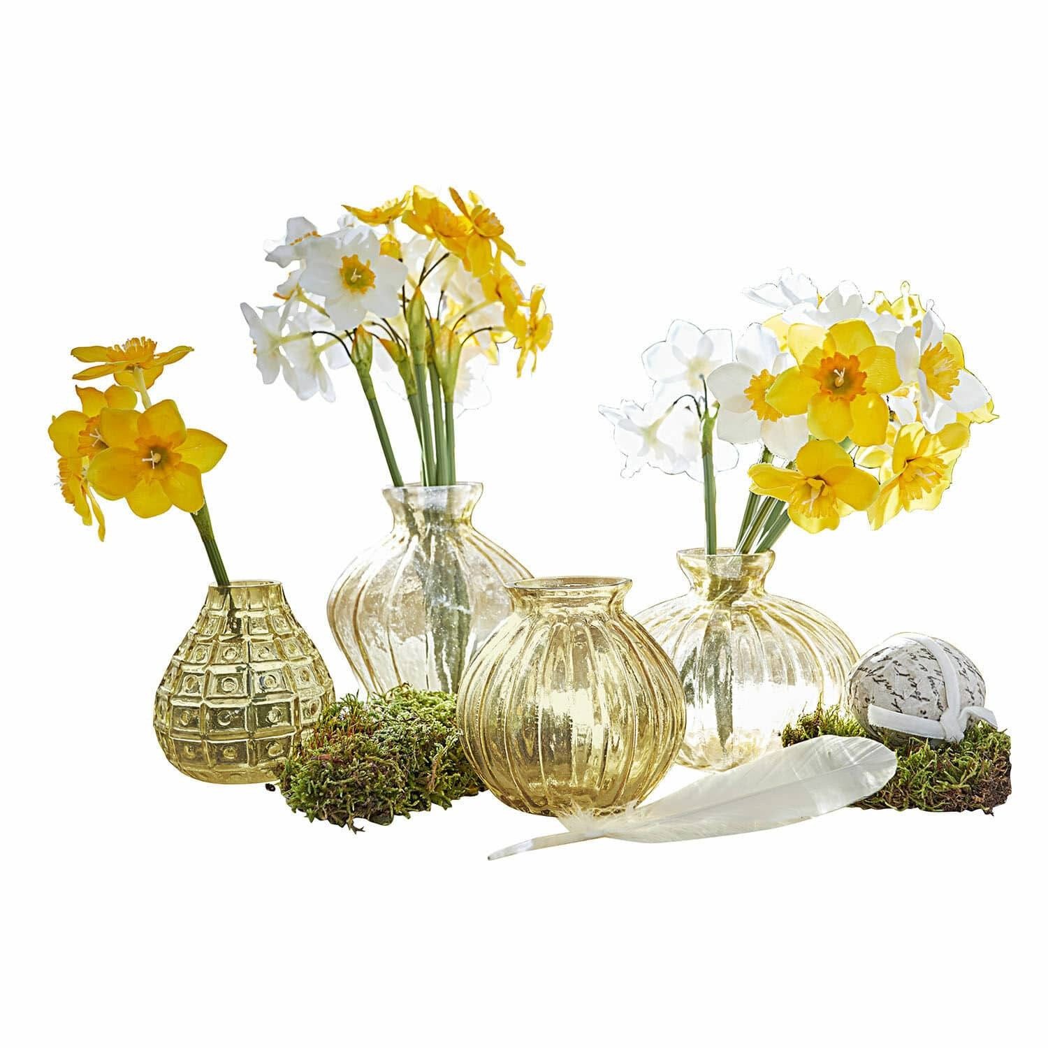 Tischvase Vase 4er Set Jonos gelb