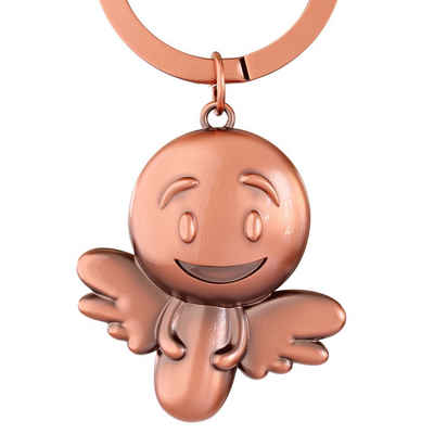Ankerpunkt Schlüsselanhänger »Engel Smiley bronze vintage - Valentinstag Geschenk Mann Frau für«, sie ihn - Geschenke für Männer & Frauen zum Geburtstag, Jahrestag