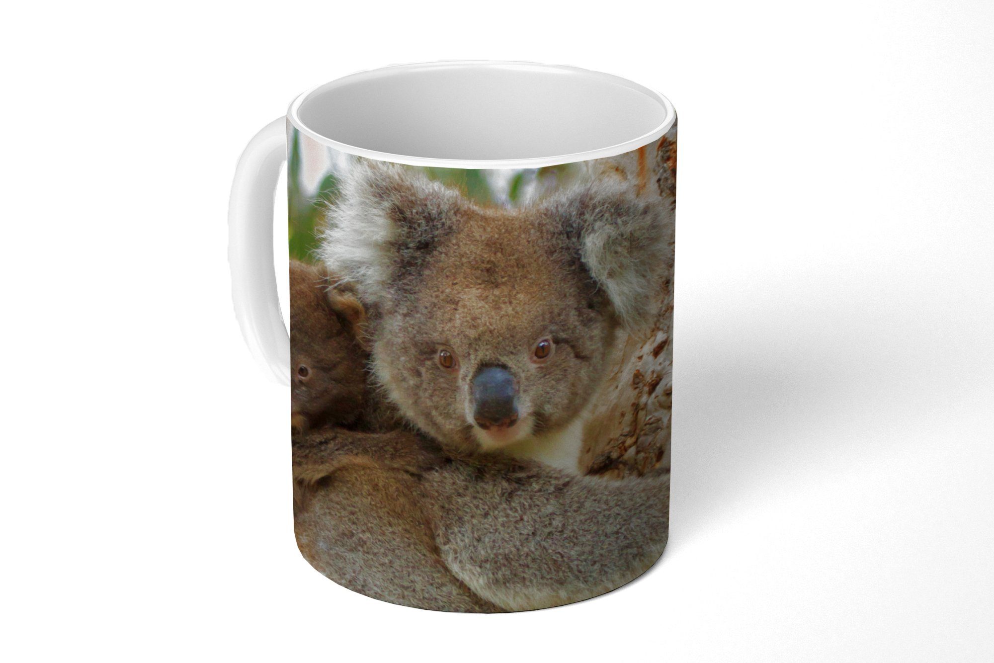 MuchoWow Tasse Koalas - Kind - Baum - Jungen - Mädchen, Keramik, Kaffeetassen, Teetasse, Becher, Teetasse, Geschenk