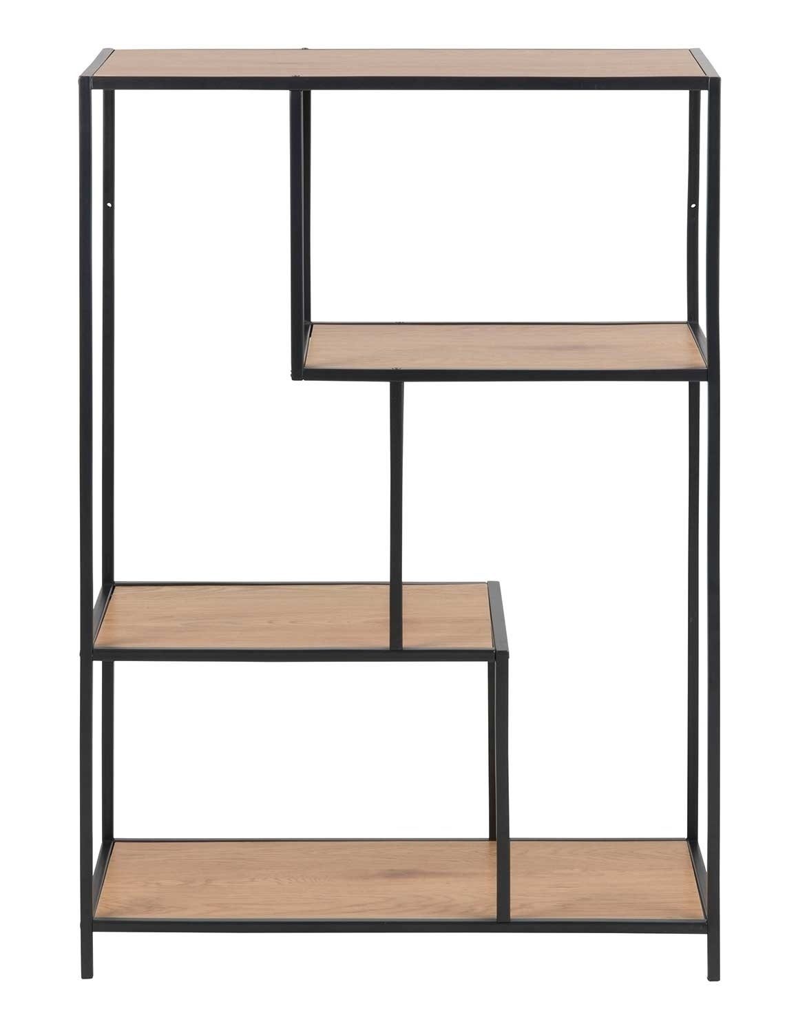 Höhe ACTONA cm GROUP 77 Einlegeböden 3 114 Metallgestell, x asymmetrischen einer 114 Größe von mit cm, Details, Bücherregal, und