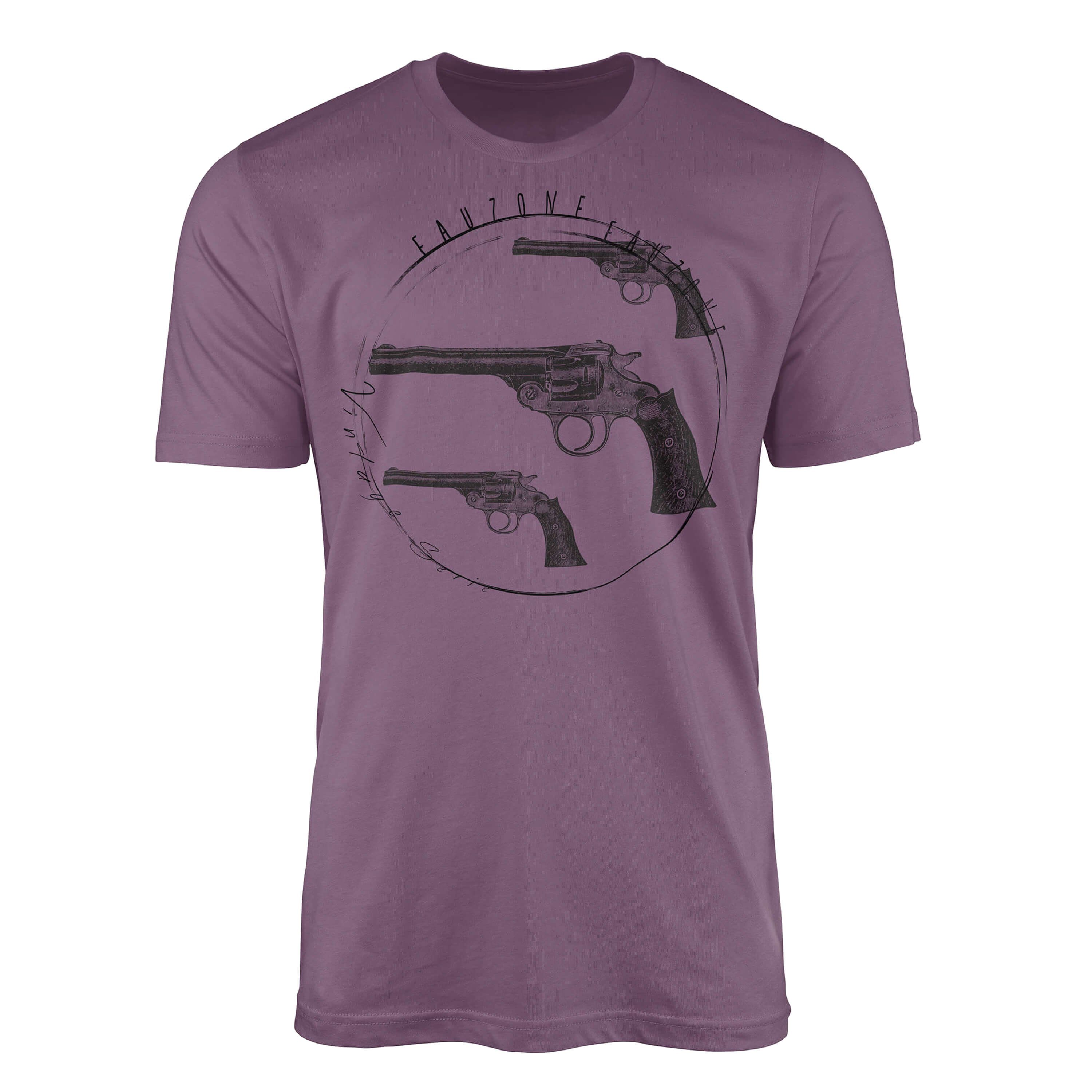 Herren Sinus T-Shirt Shiraz Pistolen T-Shirt Vintage Art