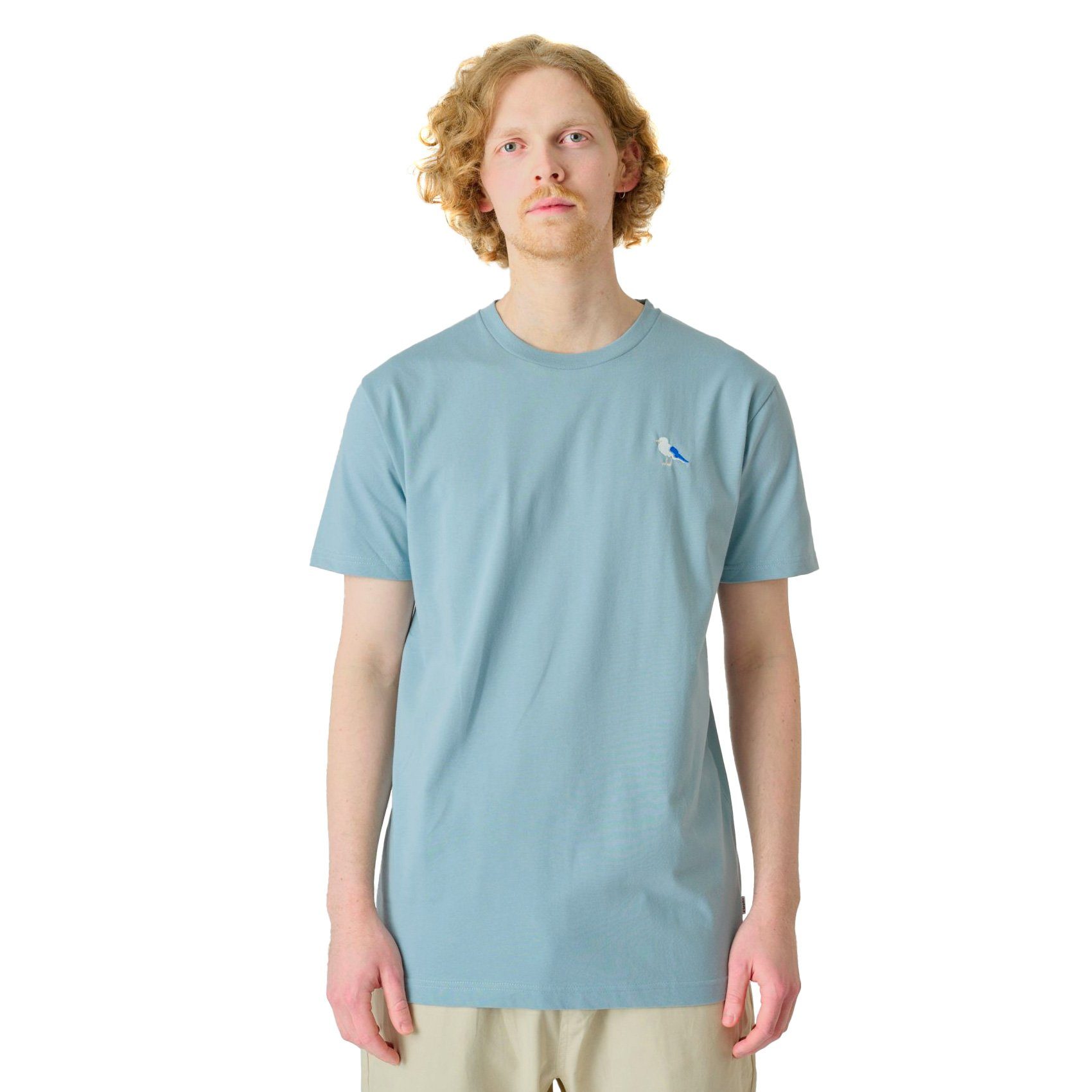 Cleptomanicx T-Shirt Embro Gull - arona blue | Sport-T-Shirts