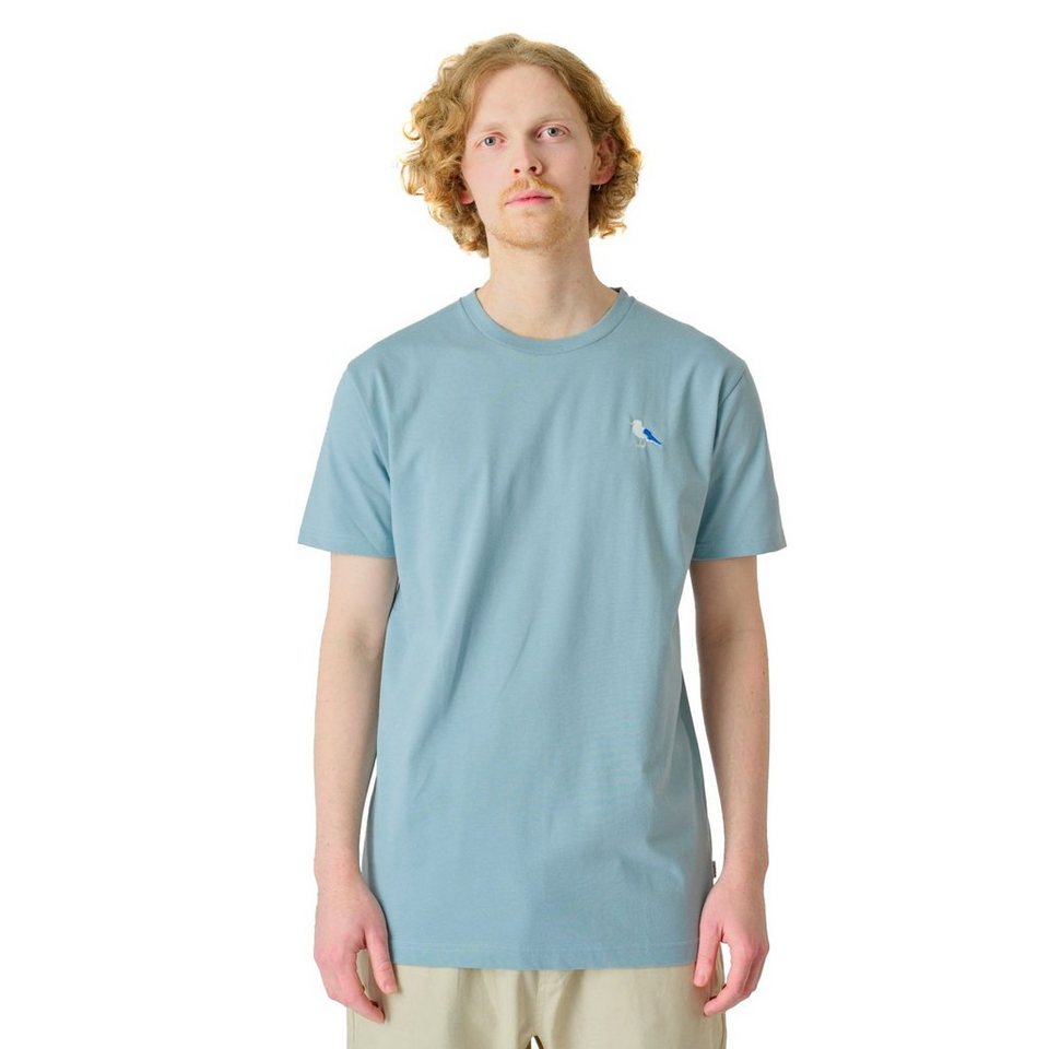 Cleptomanicx T-Shirt Embro Gull - arona blue
