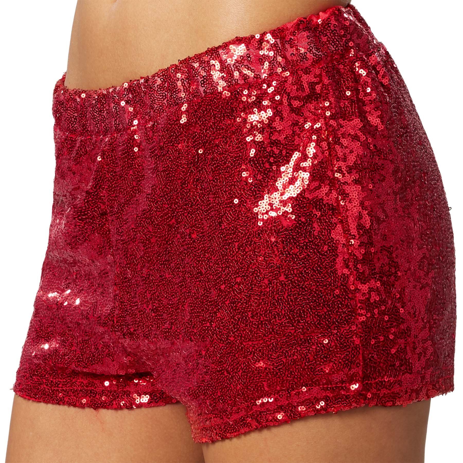 Hotpants rot dressforfun Pailletten-Shorts