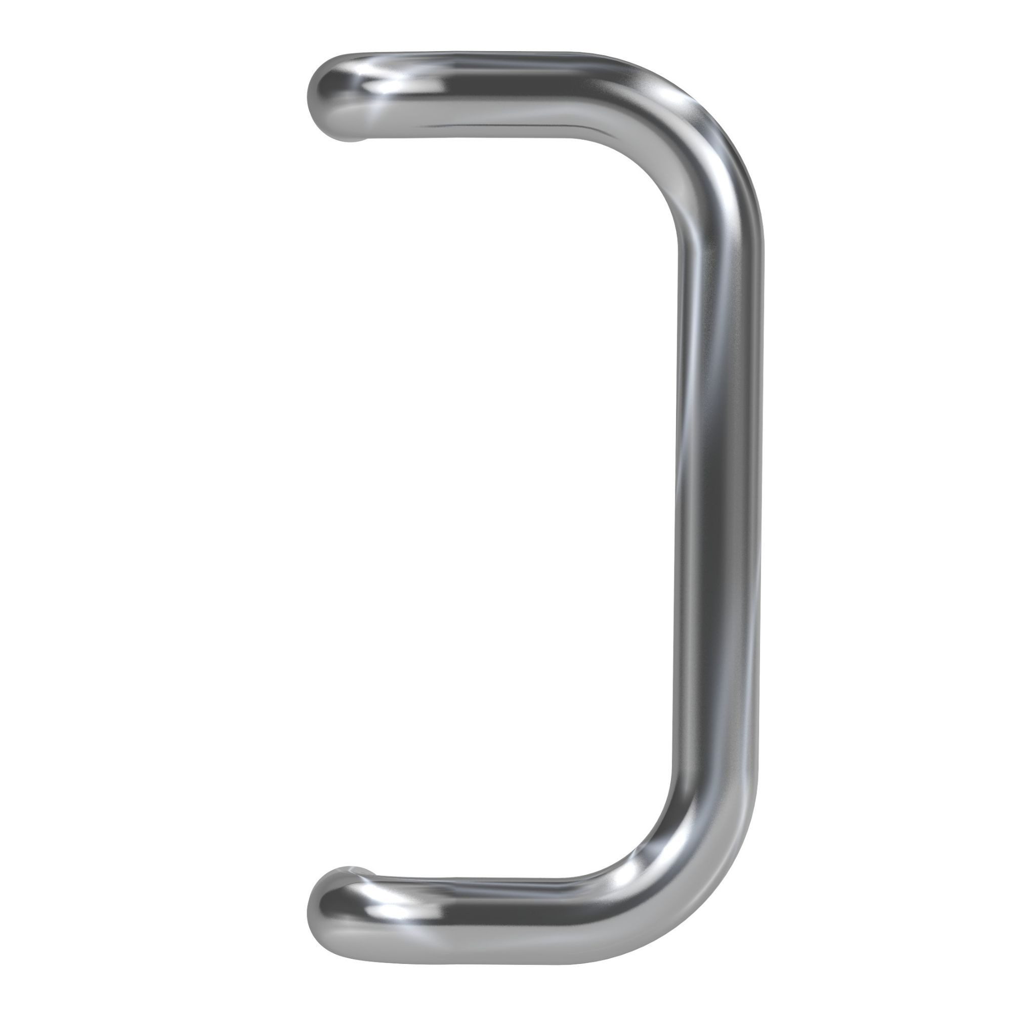 BASI Türbeschlag Halbrund (Packung), Edelstahl, U-Form gekröpft, Achse 300 mm, für Hauseingangstüren