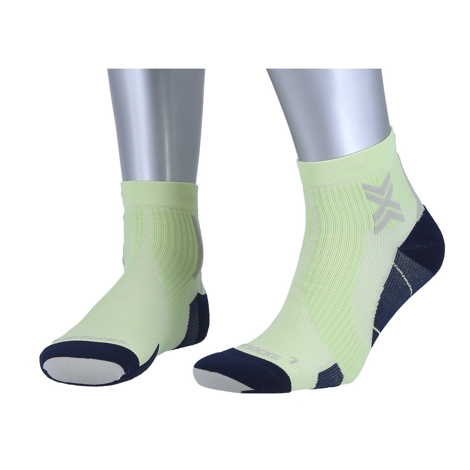 X-Socks Laufsocken Run Perform Ankle neo limegrün/schwarz Herren - 1 Paar