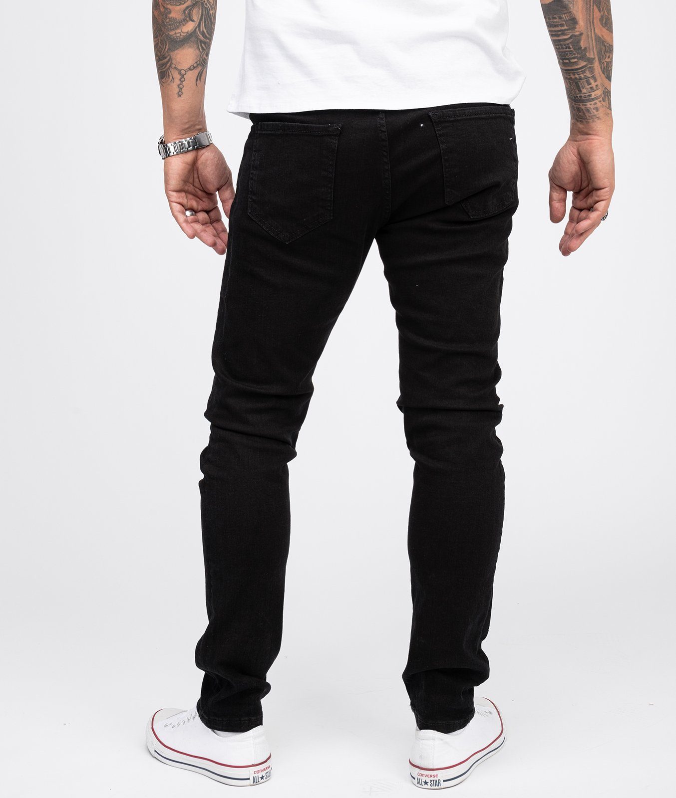 Rock Creek Slim-fit-Jeans Herren Jeans Slim Fit Schwarz RC-2146