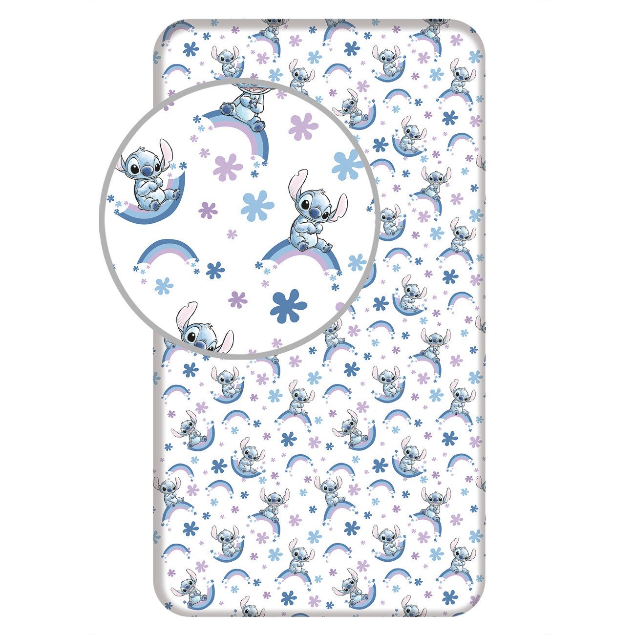 Lilo & Stitch Натяжные простыни Lilo and Stitch Натяжные простыни 90 x 200 cm 100 % Baumwolle, Baumwolle, Gummizug: an den Ecken, (1 Stück), Gummizug an den Ecken