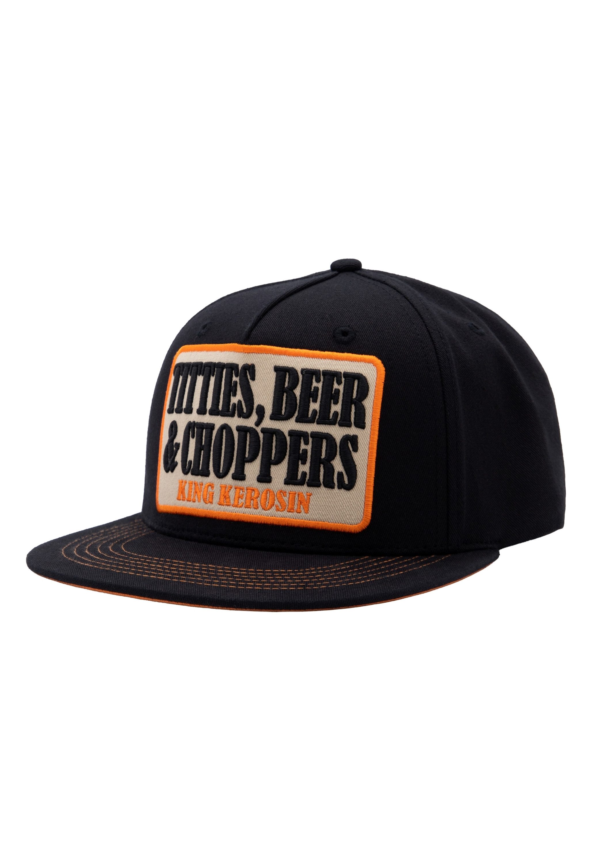 KingKerosin Snapback Cap Titties, Beer & Choppers (1-St) mit 3D-Stickpatch