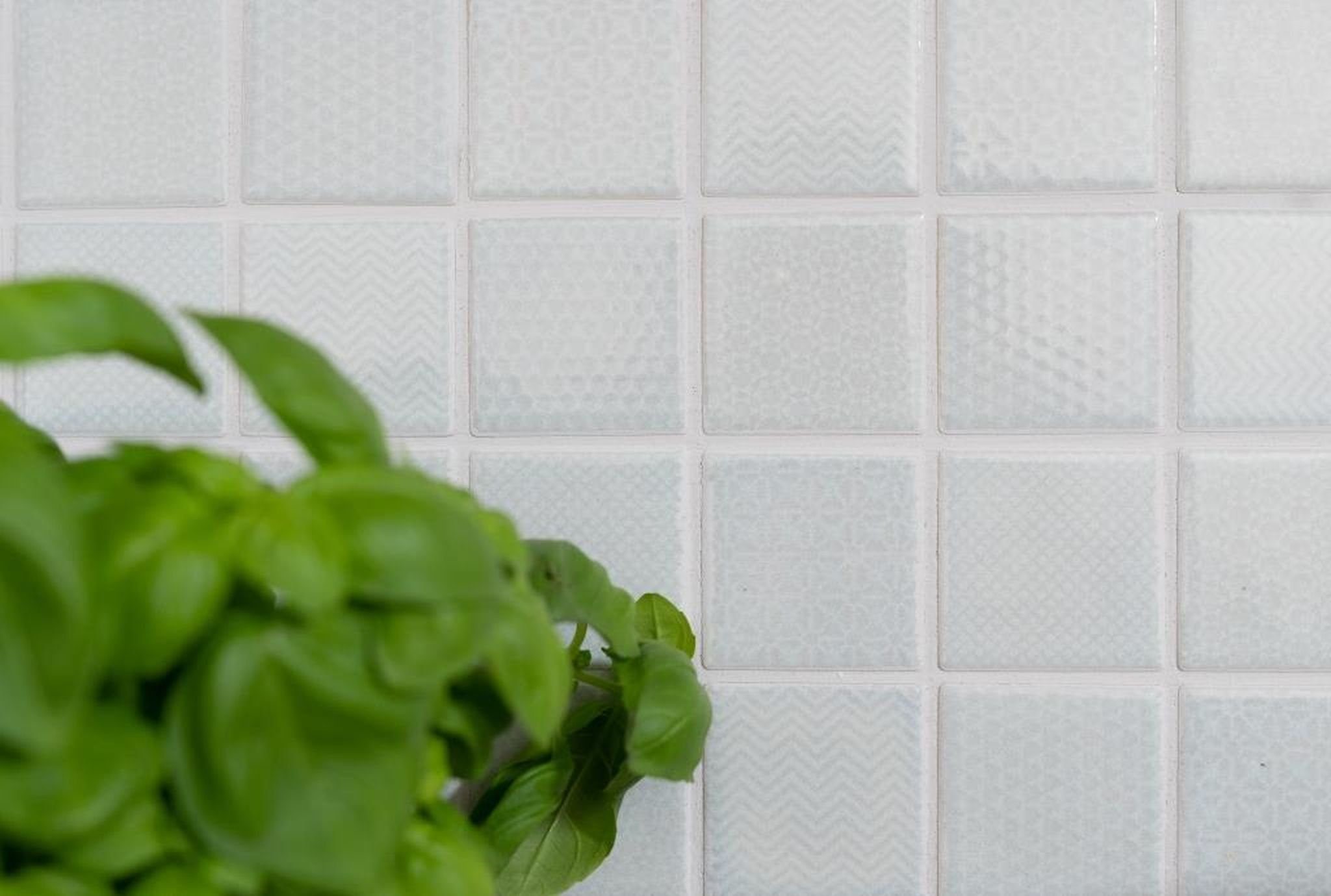 Mosani BAD Pool Fliese Mosaik mint fein weiss hellem Küche Stich Keramik mit Mosaikfliesen