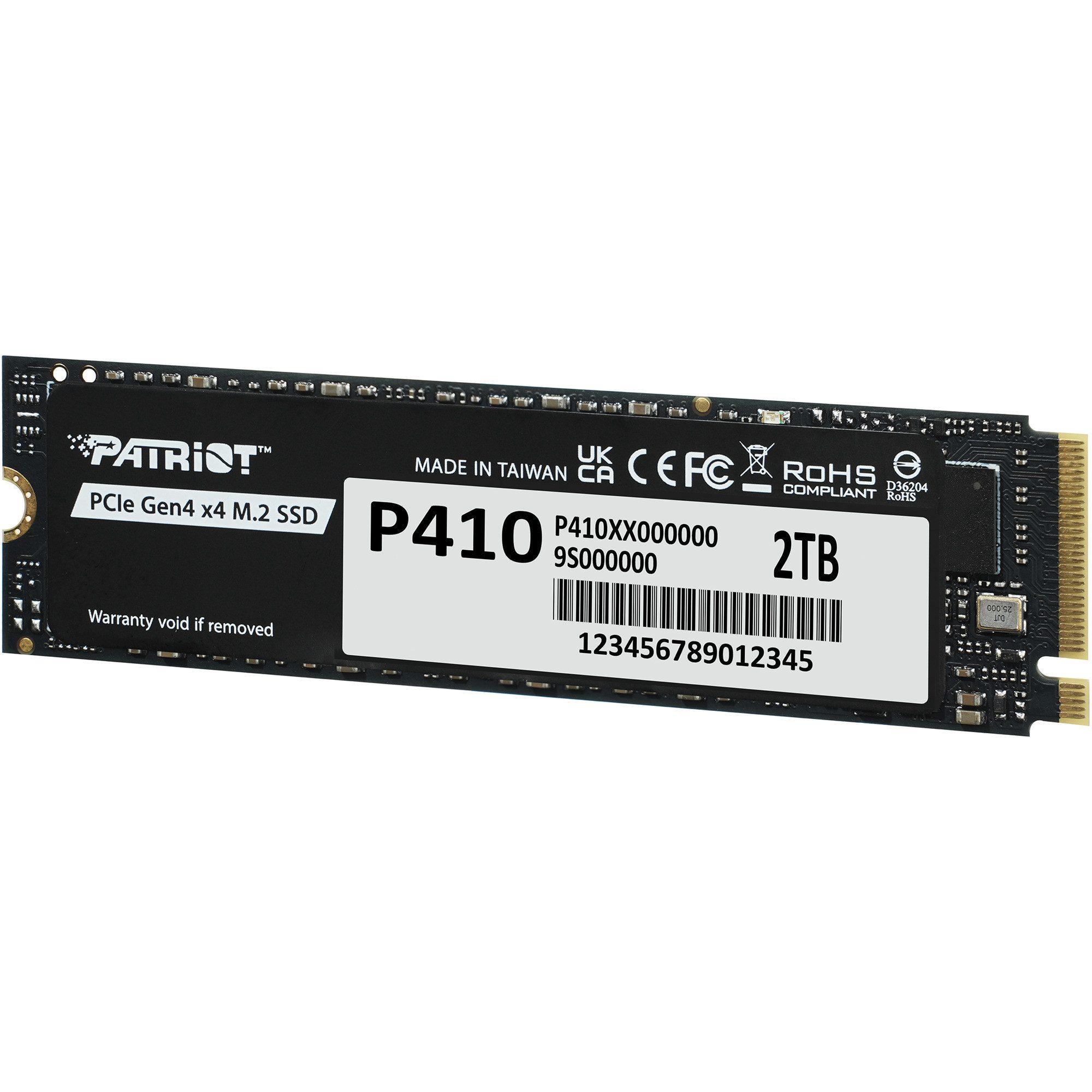 Patriot Patriot P410 2 TB, SSD, (PCIe 4.0 x4, NVMe 1.4, SSD-Festplatte (2 TB) 2.5"