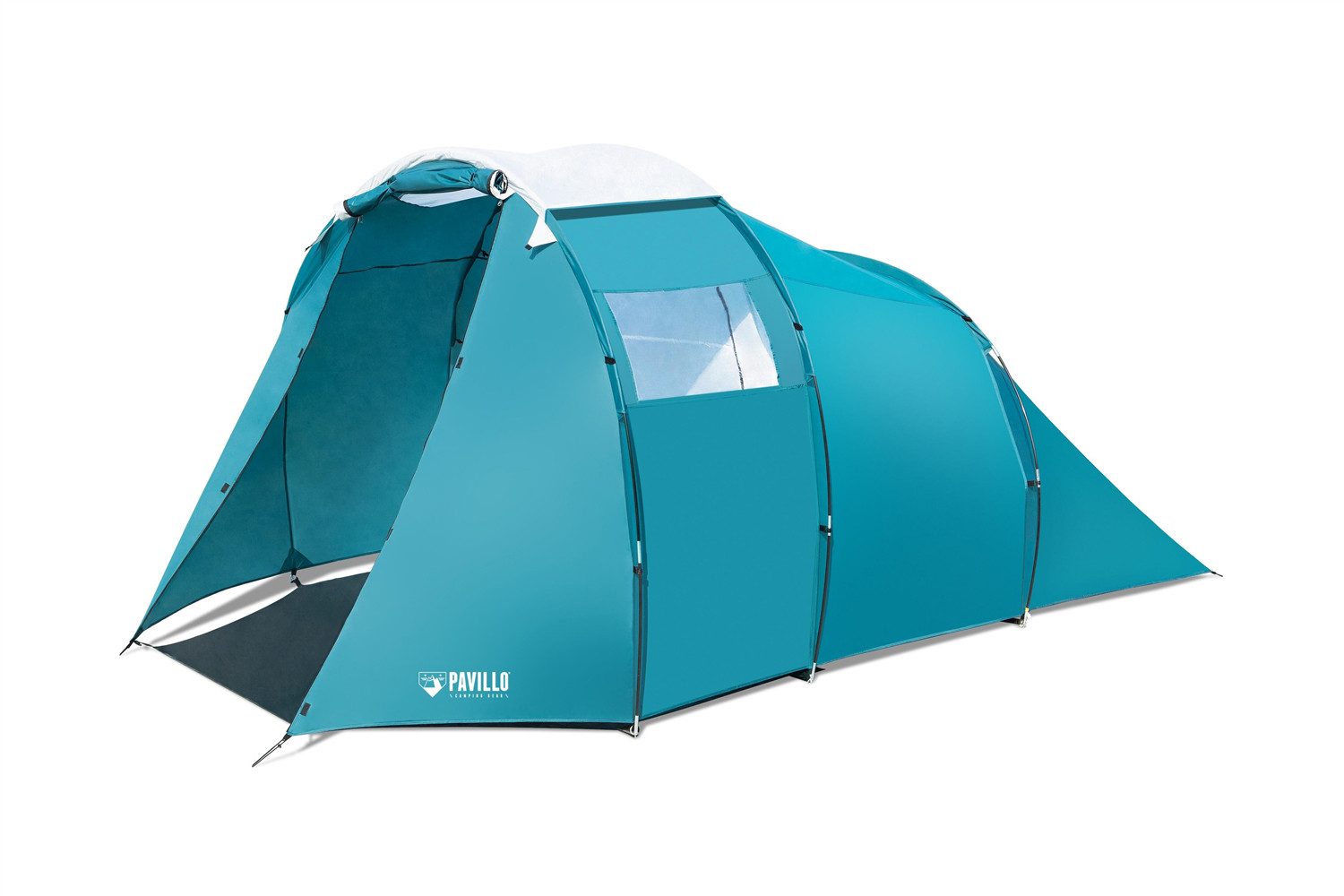 Bestway Tunnelzelt Family Dome 4, Personen: 4 (Packung, 1 tlg., 400 x 255 x 180 cm), Inkl. Insektennetz, Innentaschen und Tragetasche