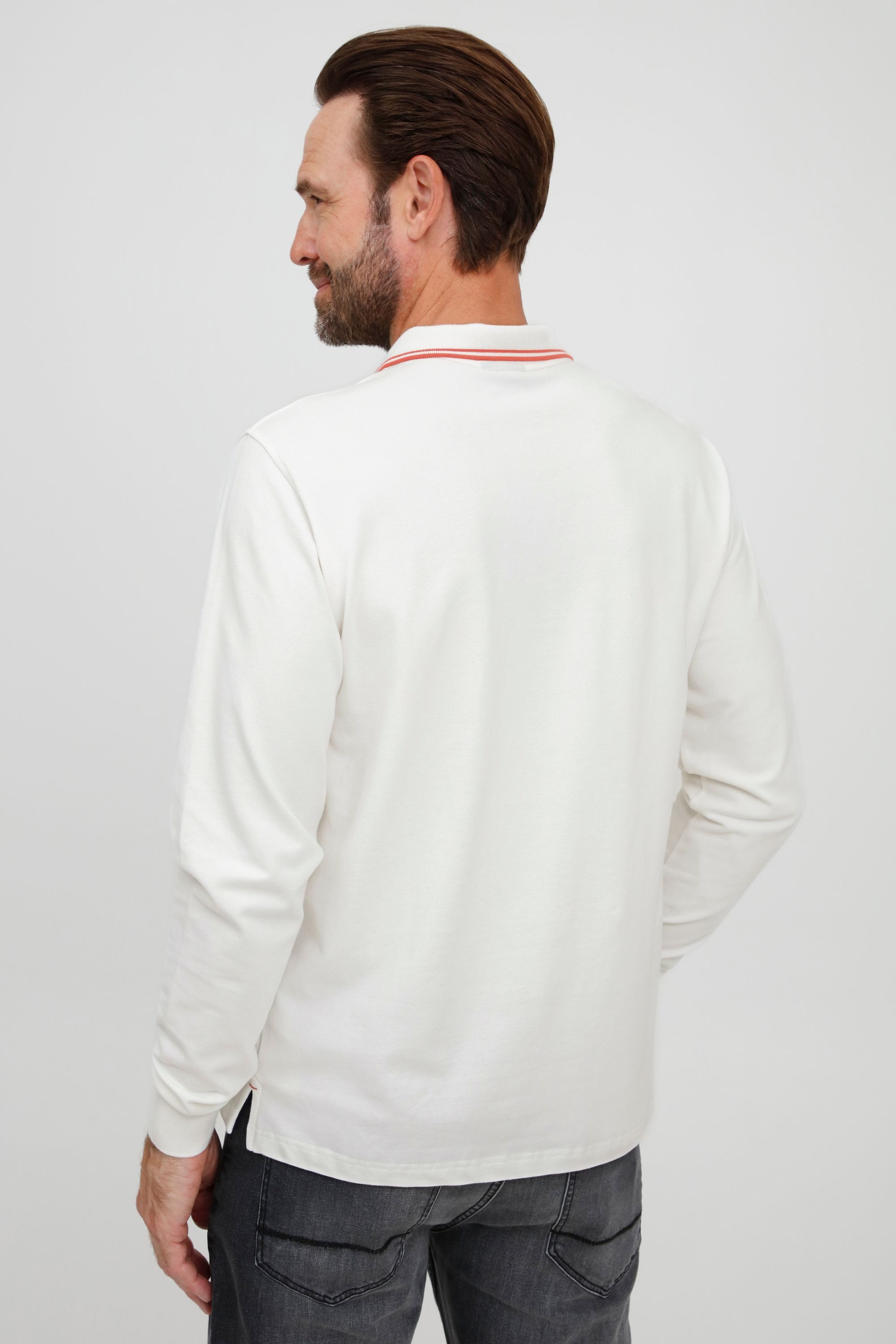 FQ1924 Langarmshirt FQWidar Modisches Langarmshirt mit Polokragen