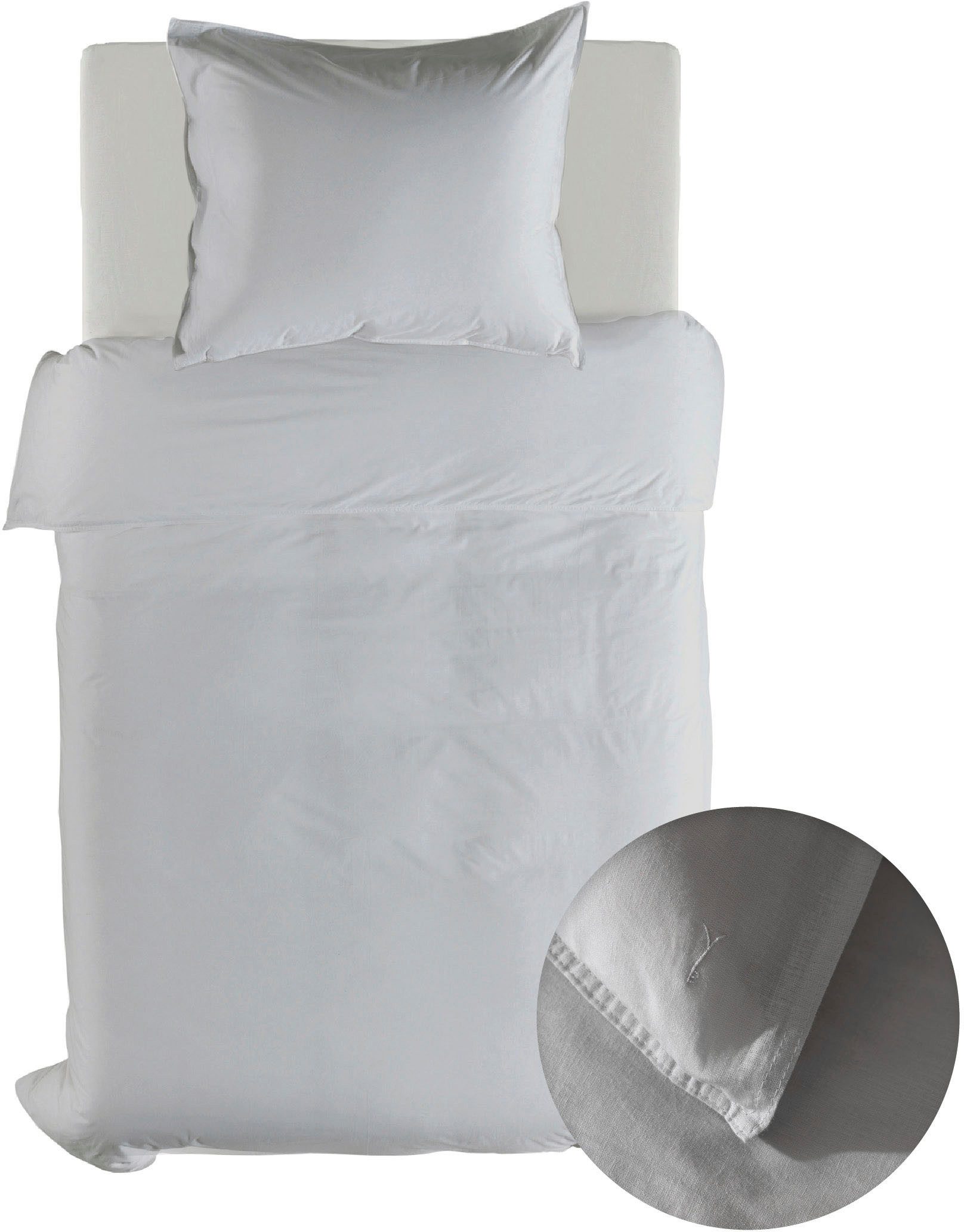 YELLOW Bettwäsche Suite-Saint-Tropez, Leinen-Perkal, 2 teilig, Bettwäsche aus 55% Leinen und 45% Baumwolle, hochwertiges Perkal