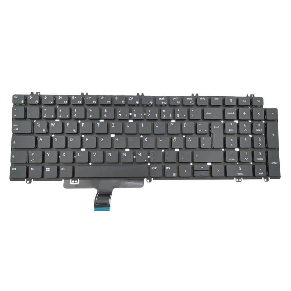 Trade-Shop Ersatzteil passend für Dell PK133MM2B16, PK133MM2B00 Tastatur (Tasten: Deutsch, QWERTZ / Farbe: Schwarz / mit Hintergrundbeleuchtung)