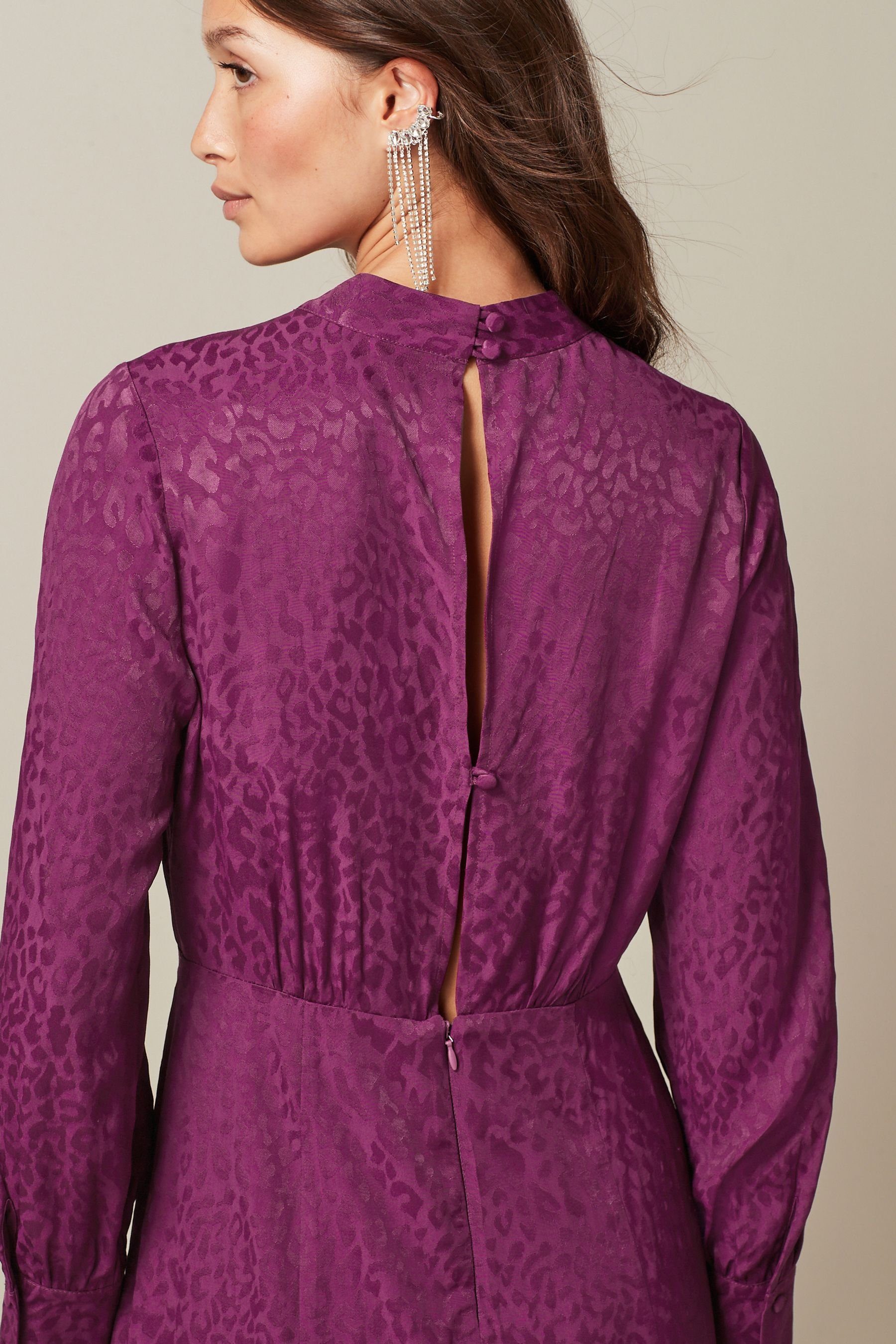Next Satinkleid Langärmeliges Minikleid aus Satin günstig online kaufen