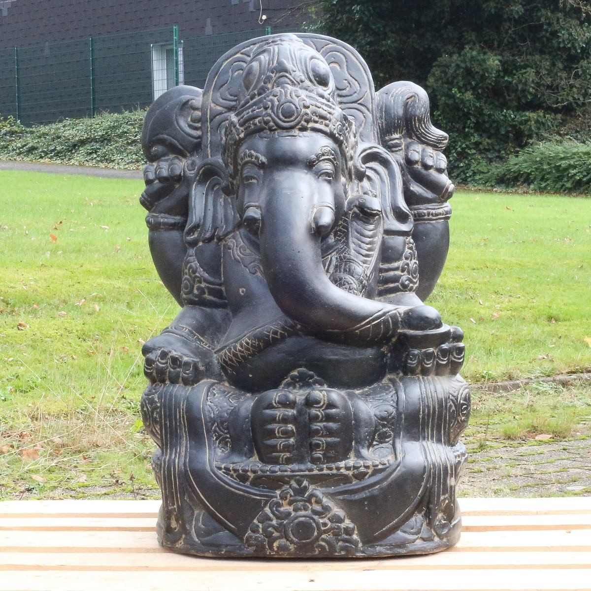 Oriental Galerie Dekofigur Ganesha Figur Gartenskulptur Beton GRC 84 cm (1 St)