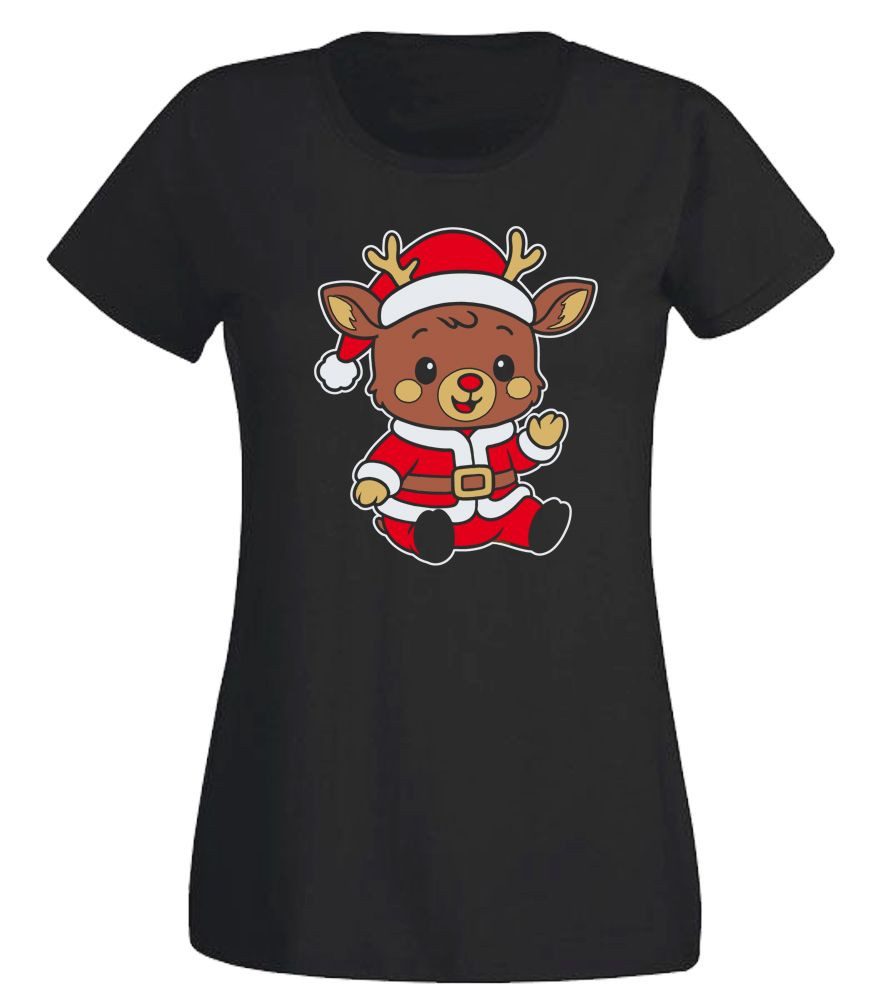 T-Shirt Rentier in Nikolauskostüm