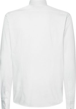 Tommy Hilfiger TAILORED Langarmhemd CL JERSEY SOLID SF SHIRT (1-tlg) mit einem farblich abgesetzten Knopf