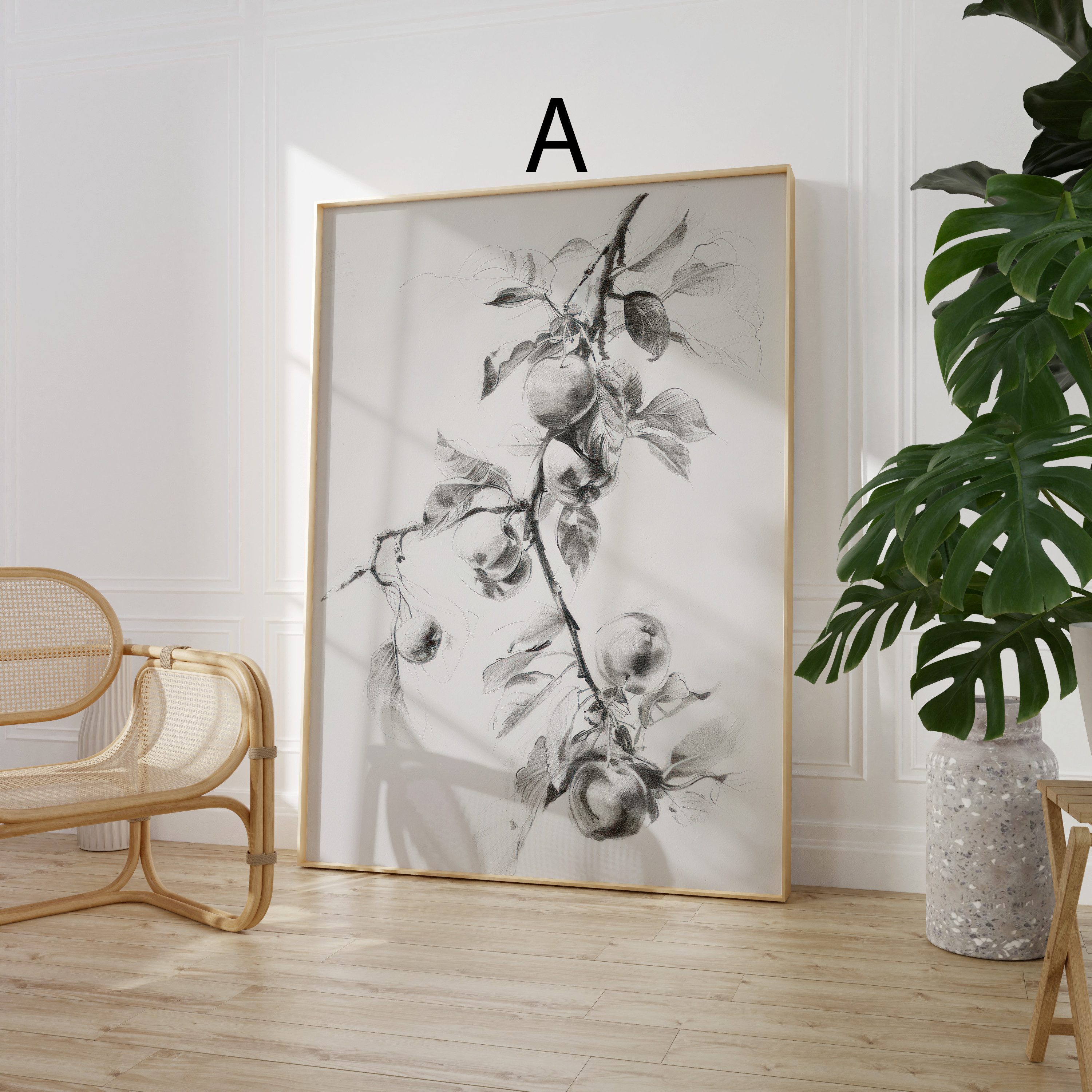 JUSTGOODMOOD Poster Moderne Vintage Kunst Geschenkidee Botanik Tierwelt Landschaft Romanti, F (1 St)