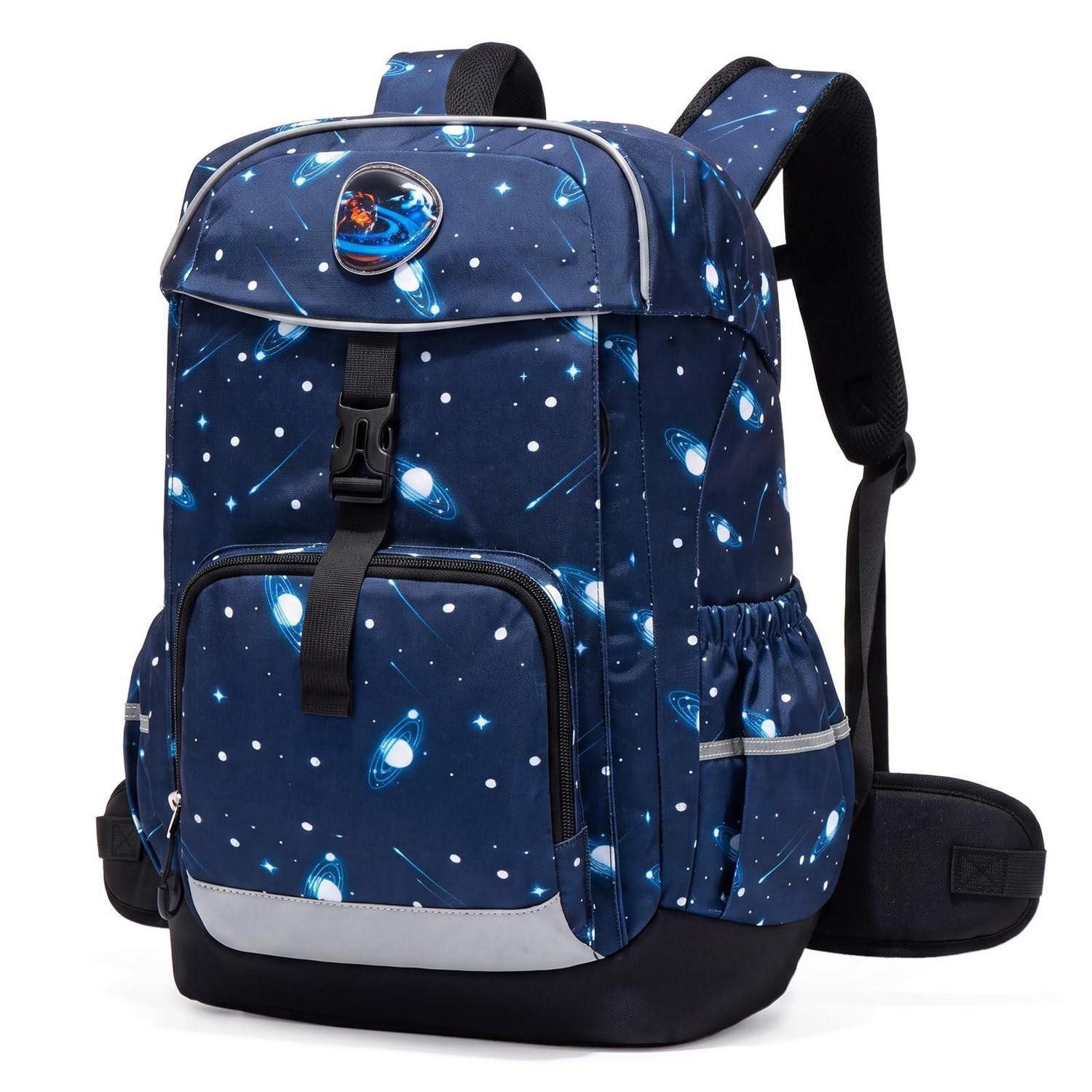 LuxusKollektion Schulrucksack Schulrucksack Jungen Tiefblau-Weltraum