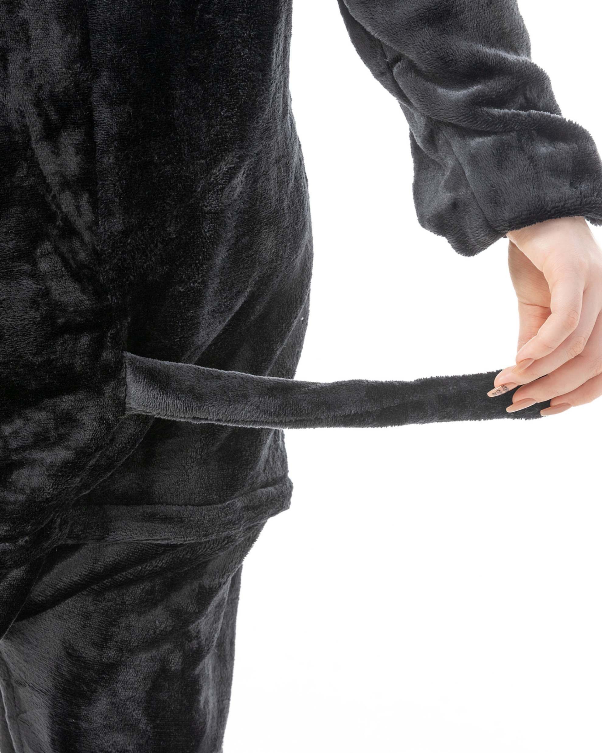 Katara Partyanzug Bauernhoftiere Jumpsuit Kostüm für Erwachsene S-XL, Karneval - Kostüm, Kigurumi - Katze schwarz-lila M (155-165cm)