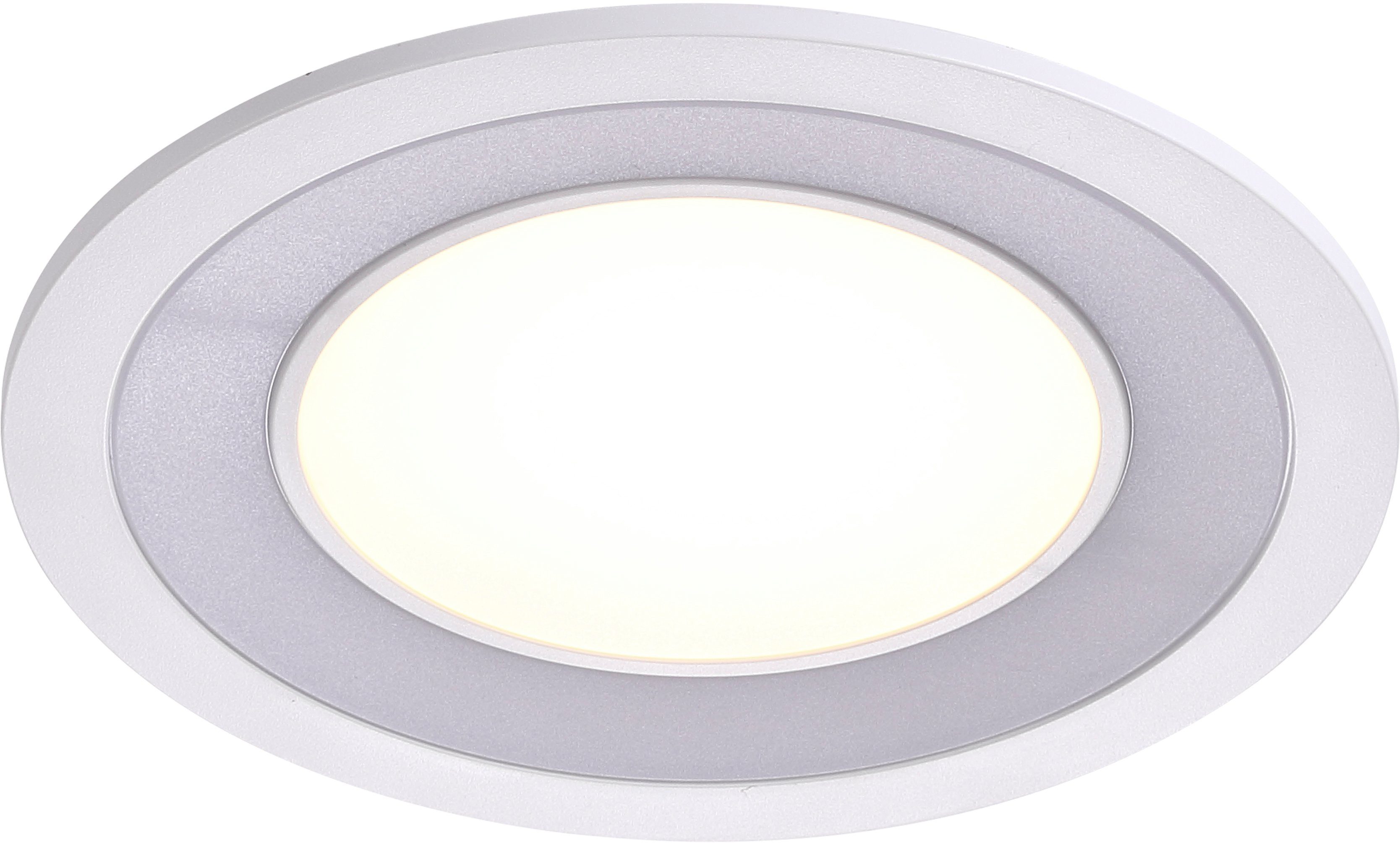 Nordlux LED integriert, integriertem Clyde, Warmweiß, mit Dimmer Einbaustrahler Einbauleuchte fest LED