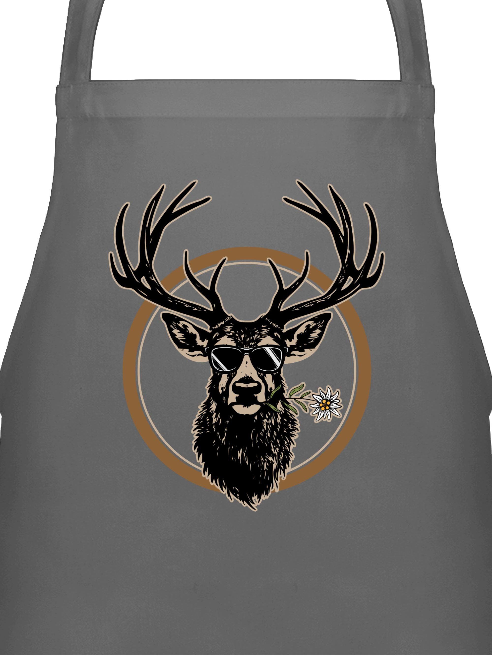 Shirtracer Kochschürze Cooler Hirsch Hirschgeweih Jäger, günstig online kaufen