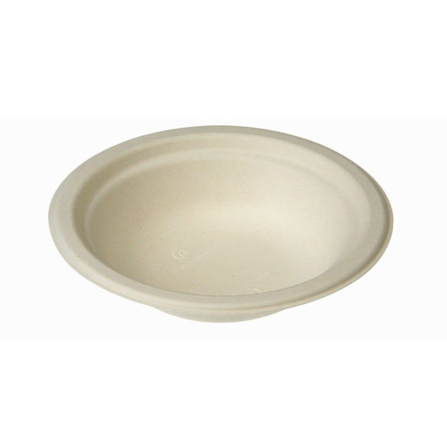 wisefood Einwegschale Bagasse Schale mit Rand - 200ml - 500 Stück, Bagasse, (500-tlg)