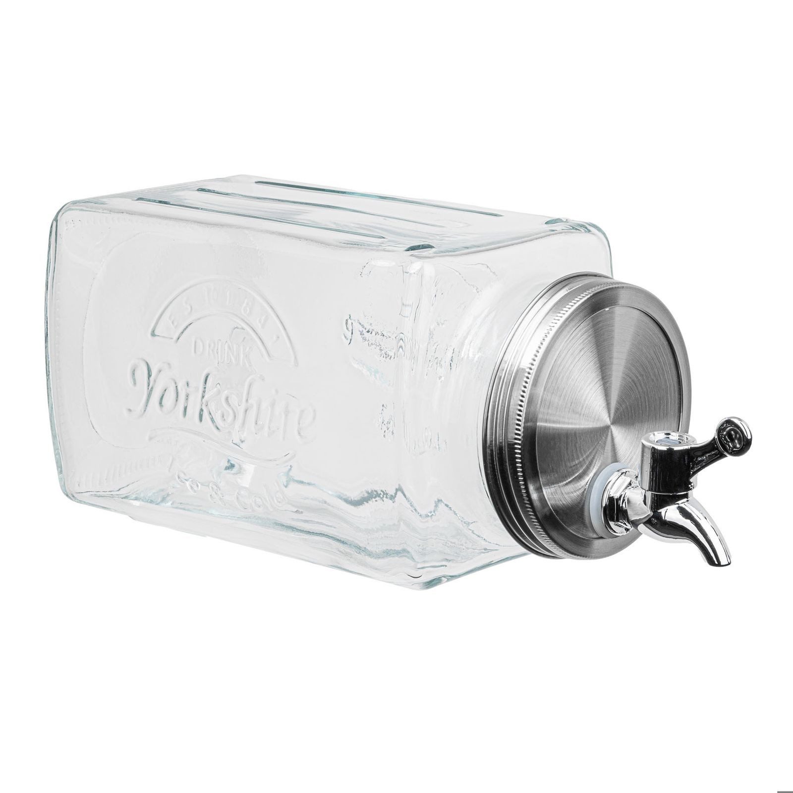 Gravidus Getränkespender Kühlschrank-Getränkespender aus Glas, 3 L