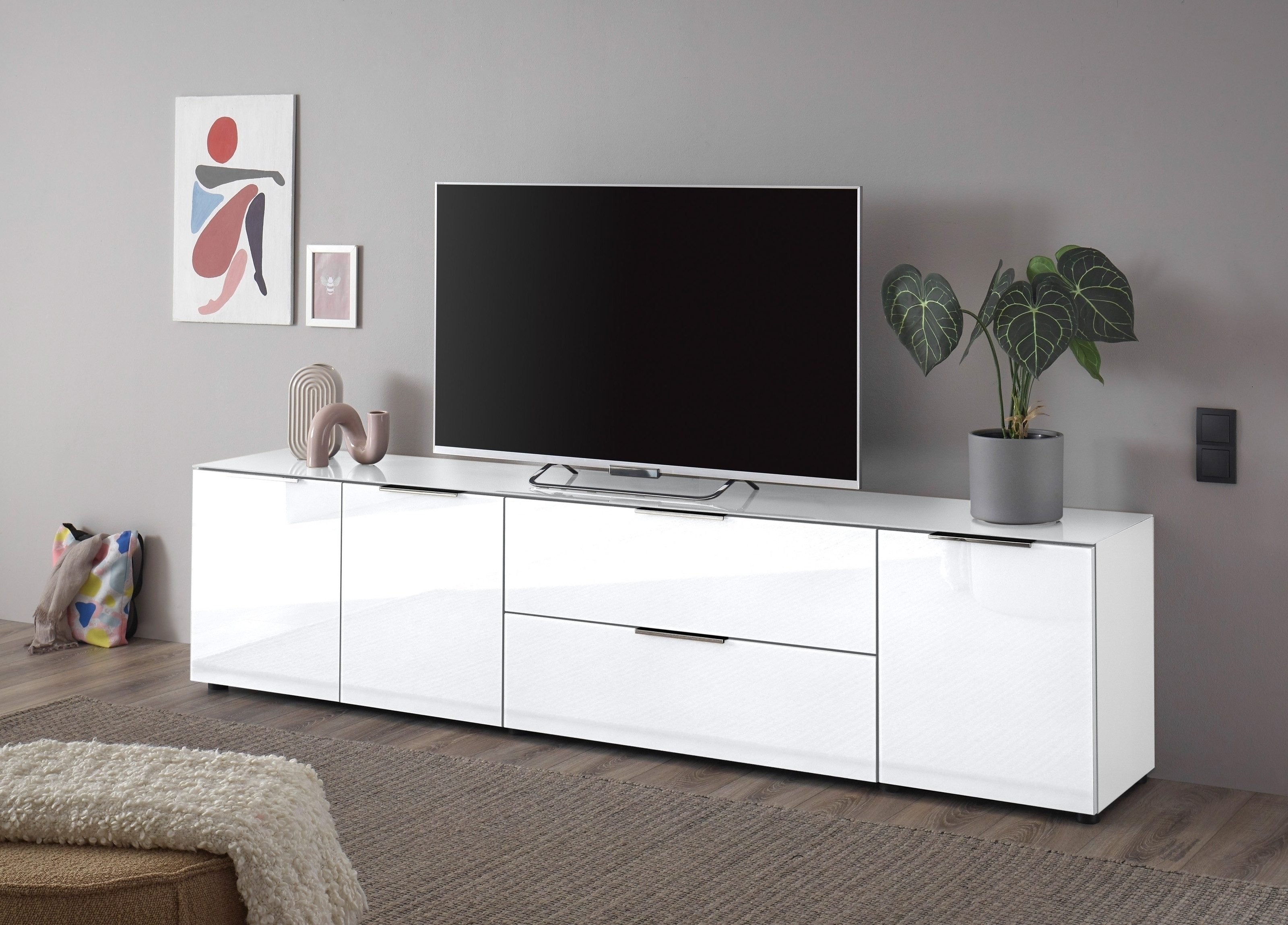 Bega Consult Lowboard in Weiß, - 226x55x40 cm (BxHxT)