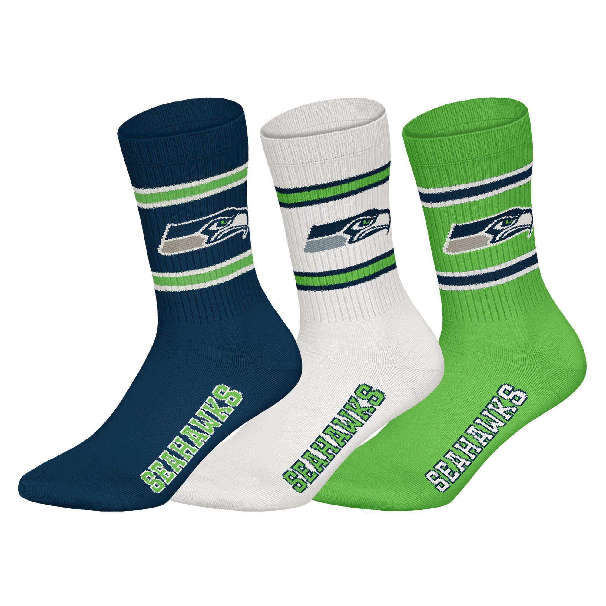 NFL Kurzsocken Unisex Socken 3er Pack Baumwolle (Packung, 3er Pack)