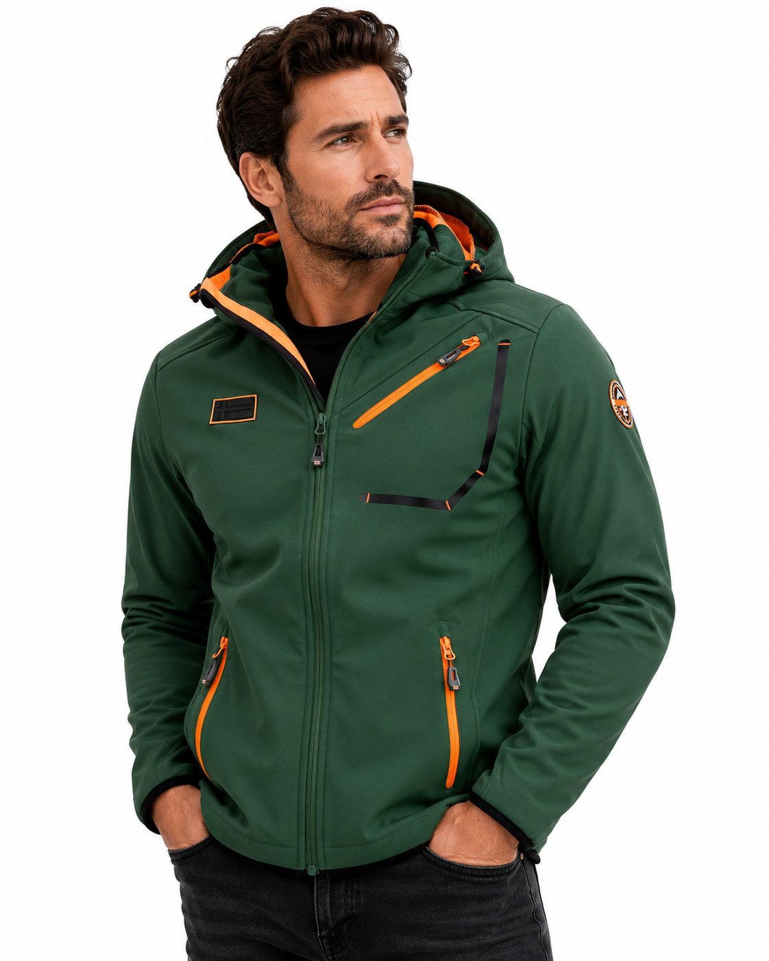 Geographical Norway Softshelljacke Herren Übergangsjacke Softshell Jacke Windbreaker Herbst Winter Regen