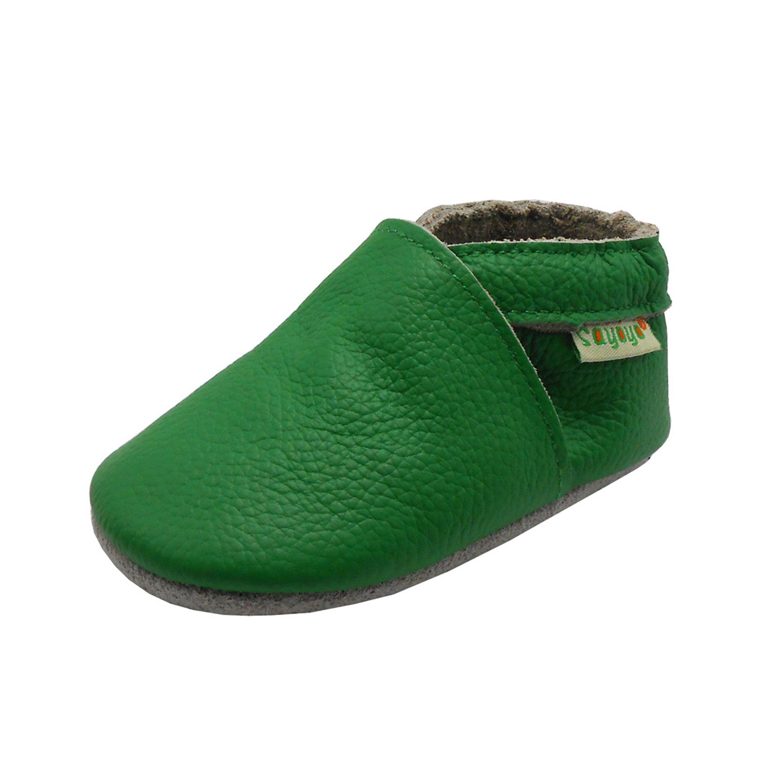 18-19EU SAYOYO Baby Lauflernschuhe Leder Weich Rutschfest Elastisch Krabbelschuh