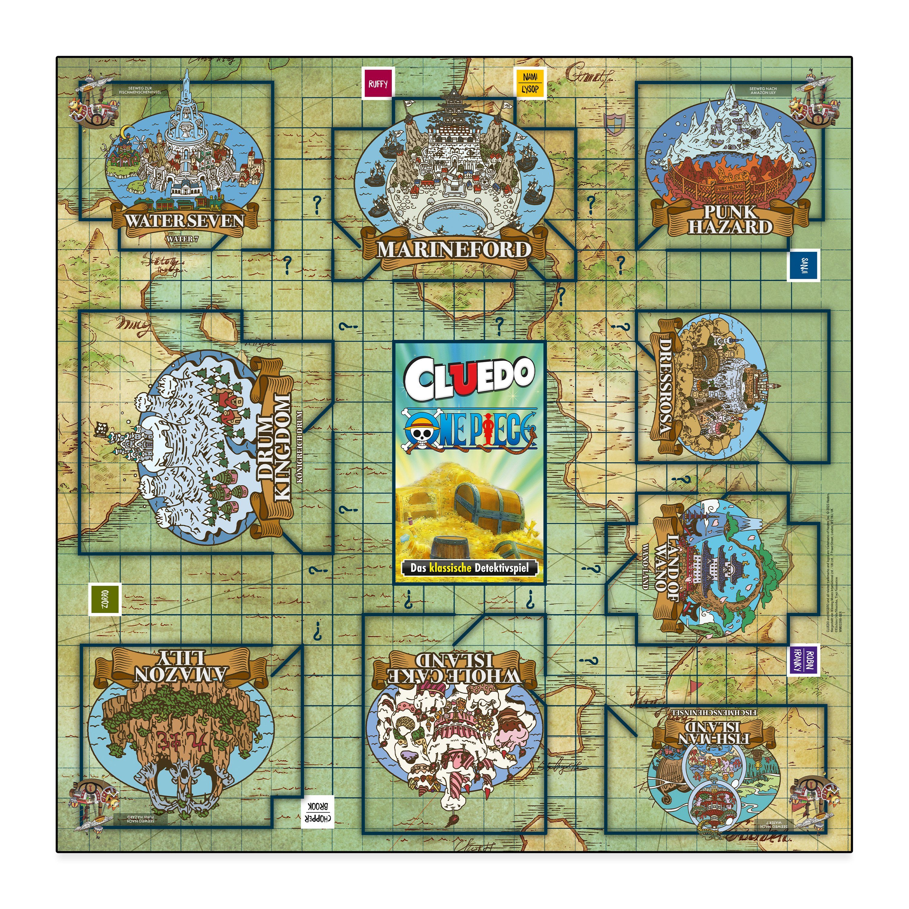 Winning Moves Spiel, Brettspiel Cluedo One Piece