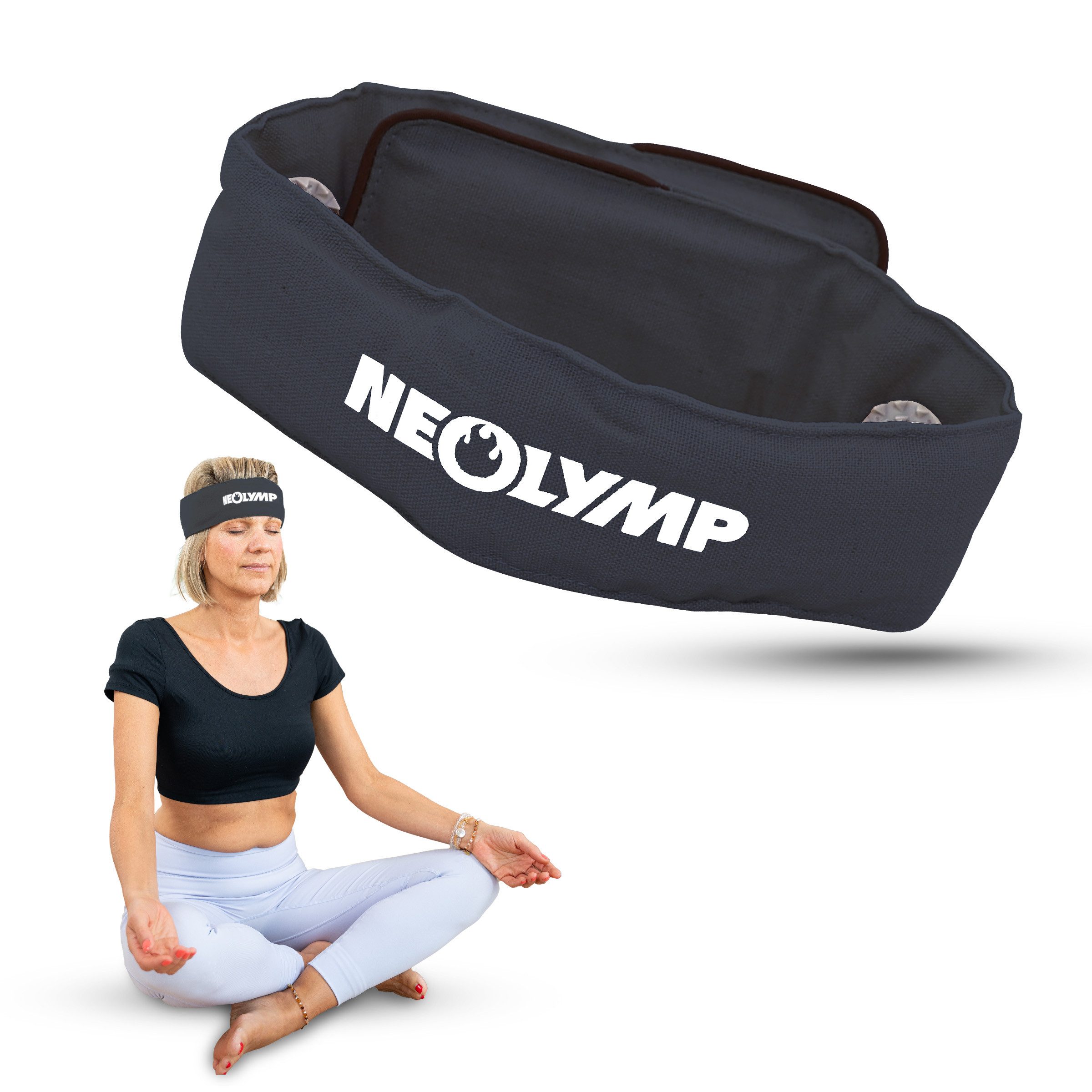 NEOLYMP Massagegerät Akupressur Stirnband – Verstellbar - Kopf-und Kiefermassage Nadelmatte, Akupressur - Vielseitige Stimulation zur gezielten Anwendung, Akupunktur Kopfmassage - Verstellbar