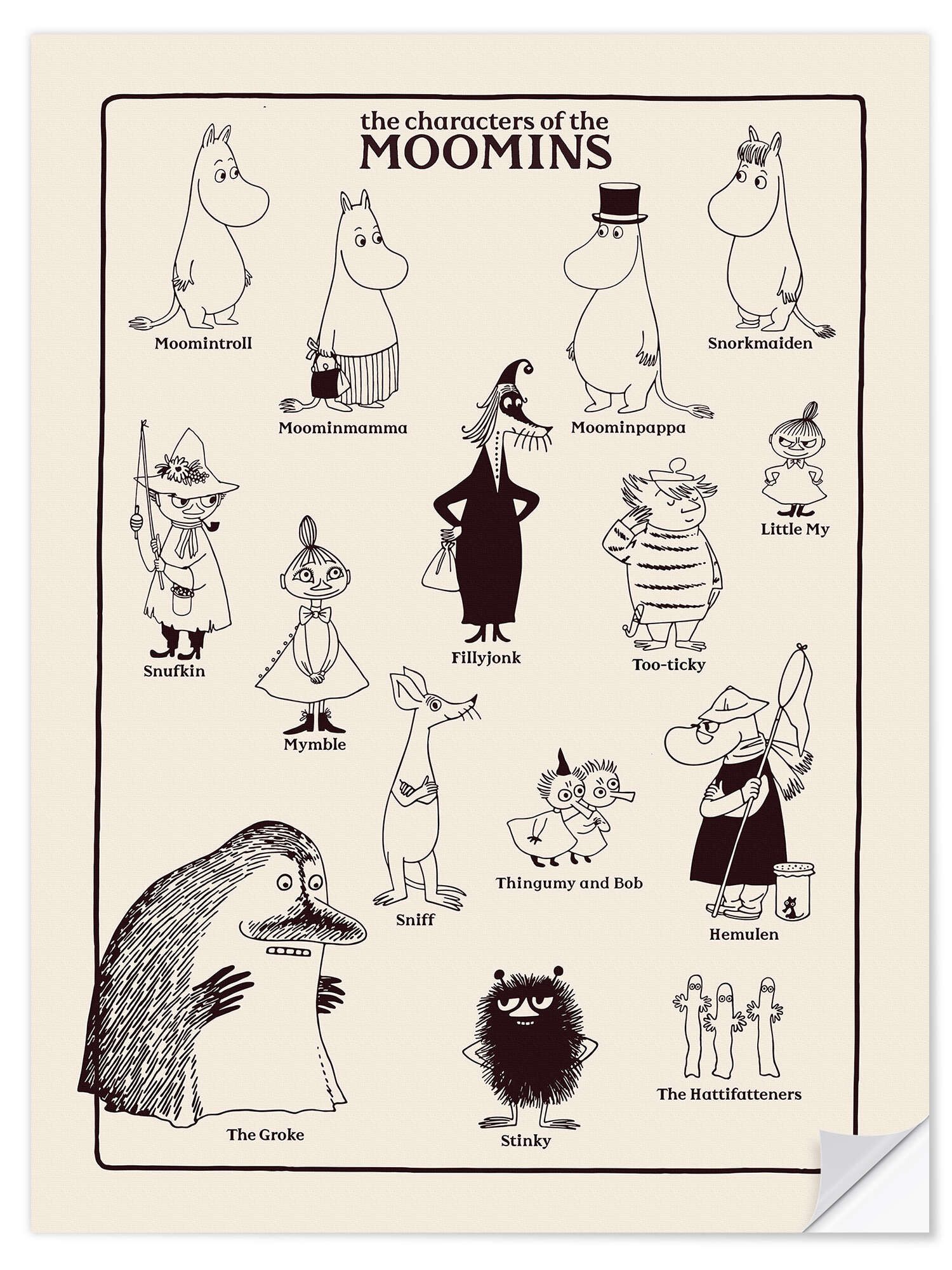 Posterlounge Poster Moomin, The characters of günstig online kaufen