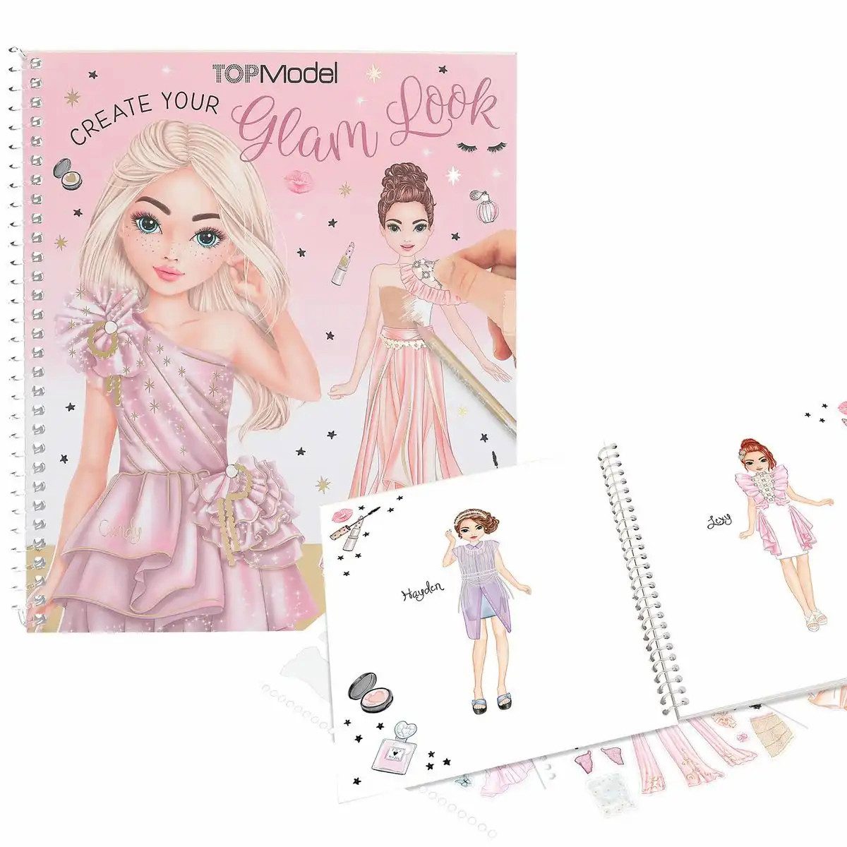 Depesche Stickerbuch DEPESCHE TOPModel Malbuch Create your Glam Look - 36 Seiten mit Sticke