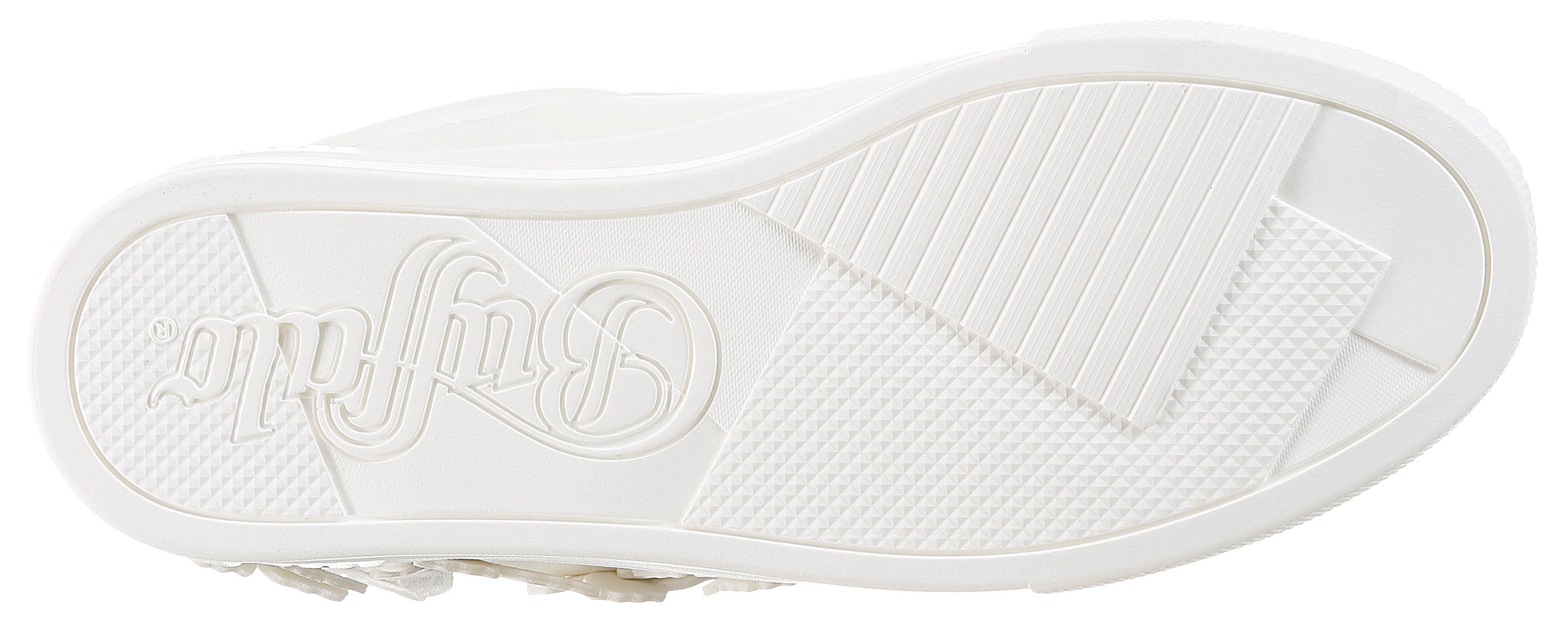 Buffalo Plateausneaker Freizeitschuh, Halbschuh, Schnürschuh mit Schmetterlings-Verzierung