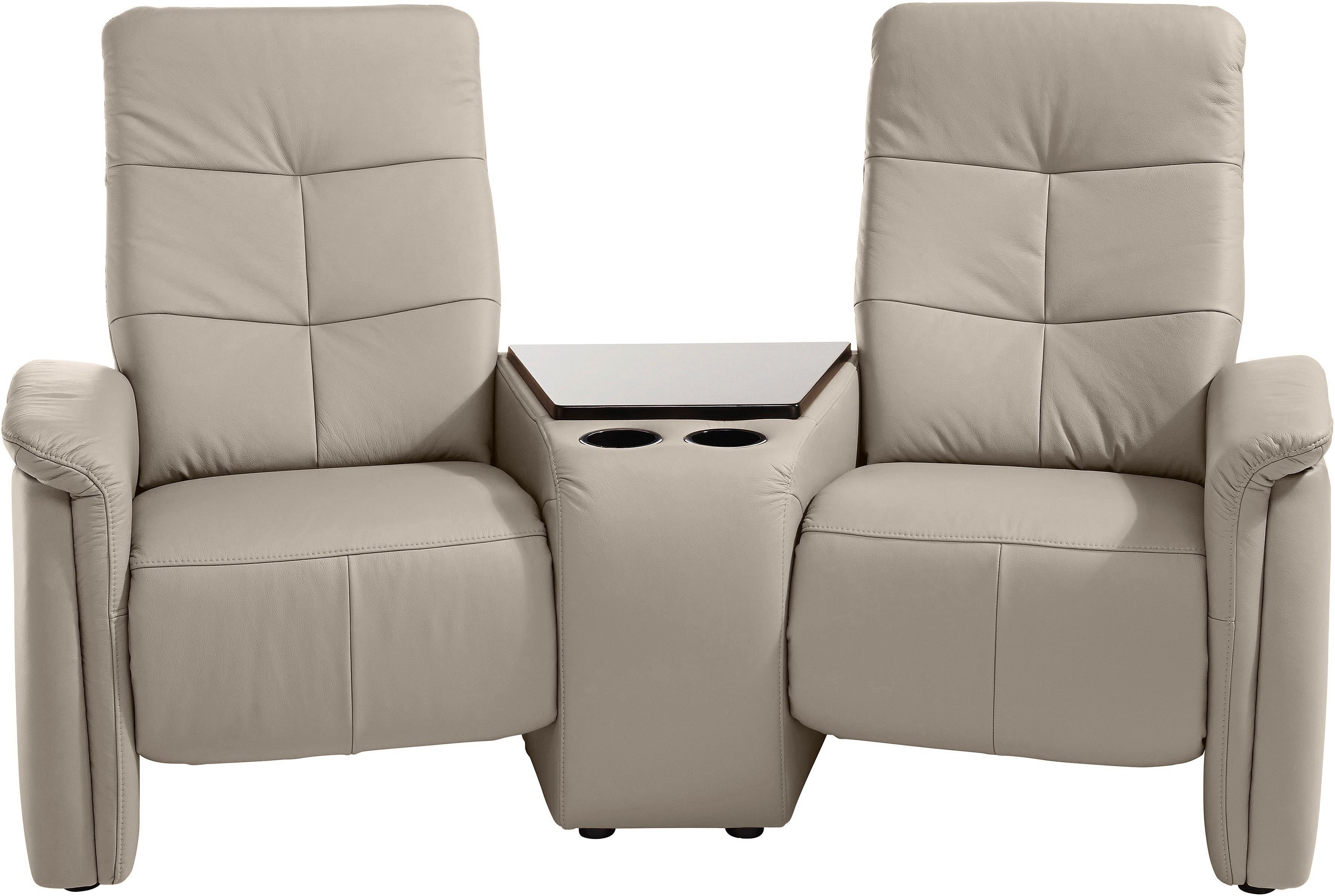 exxpo - sofa fashion 2-Sitzer Tivoli, mit Relaxfunktion, integrierter Tischablage und Stauraumfach