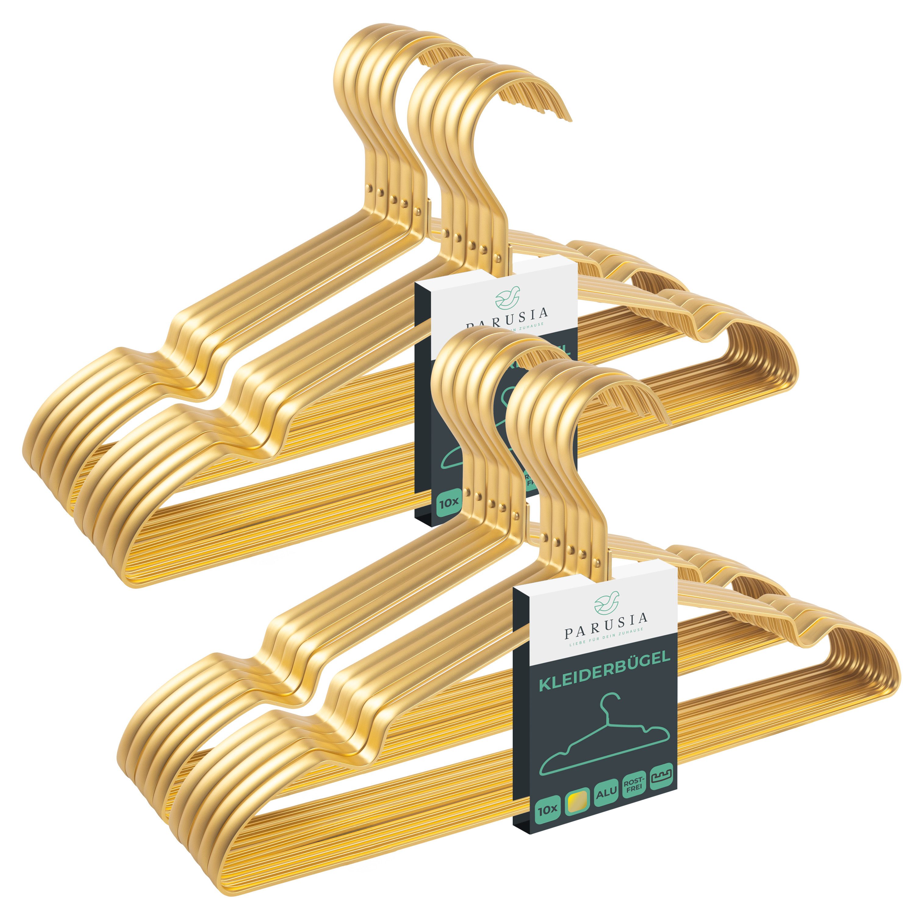 Parusia Kleiderbügel 10/20/40 Parusia Kleiderbügel gold 42x1cm, Metall rost günstig online kaufen