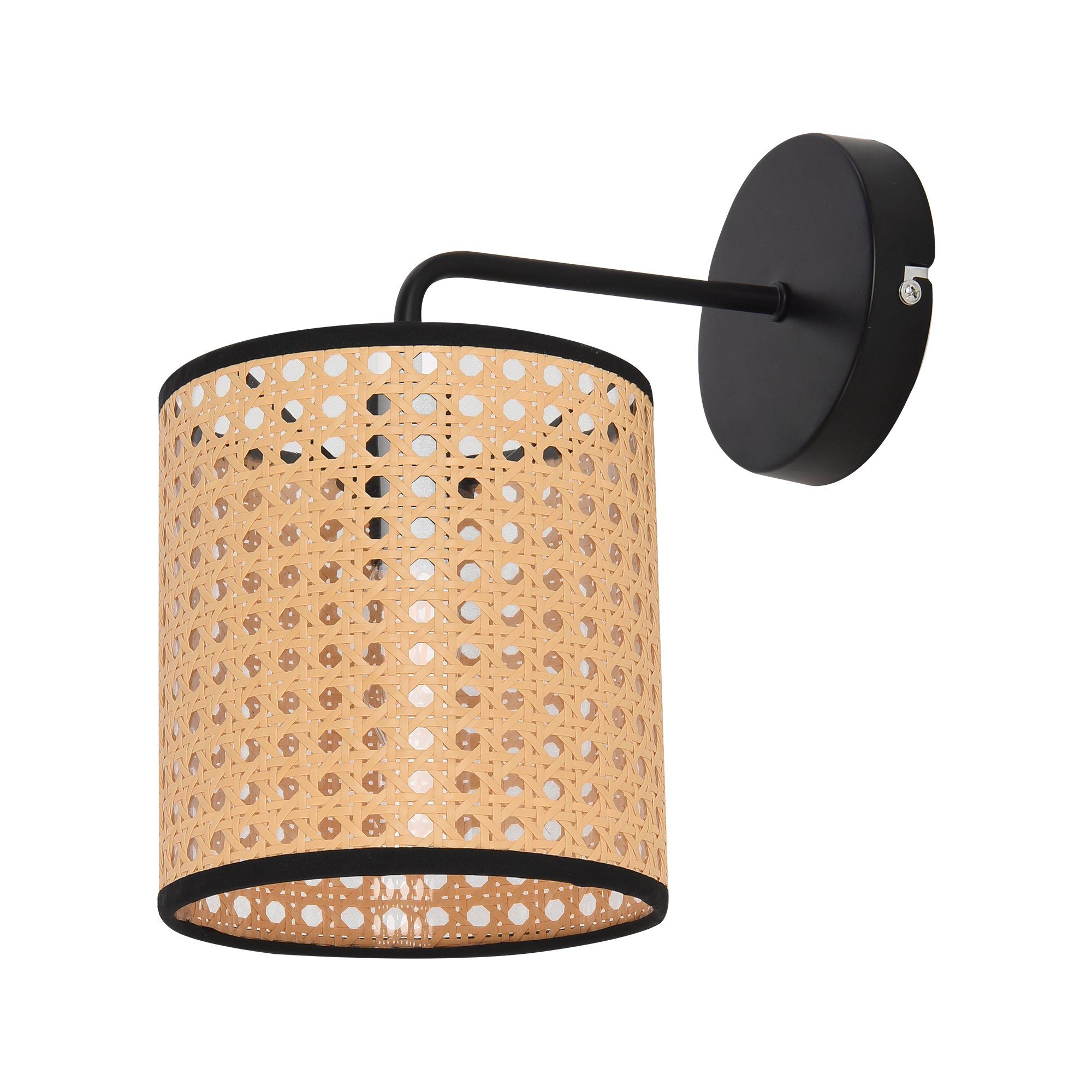 lux.pro Wandleuchte, »Southend« 1xE14 Rattan-Optik Beige günstig online kaufen