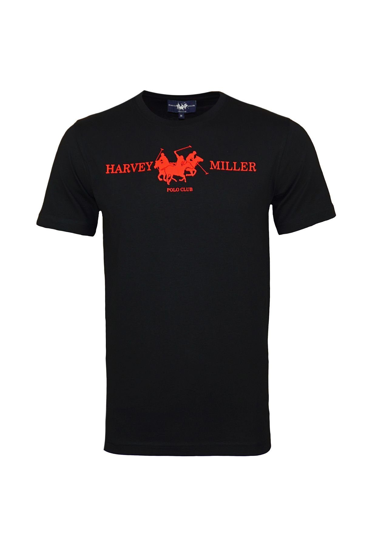 Harvey Miller T-Shirt T-Shirt Shortsleeve HM Basic Rundhals schwarz