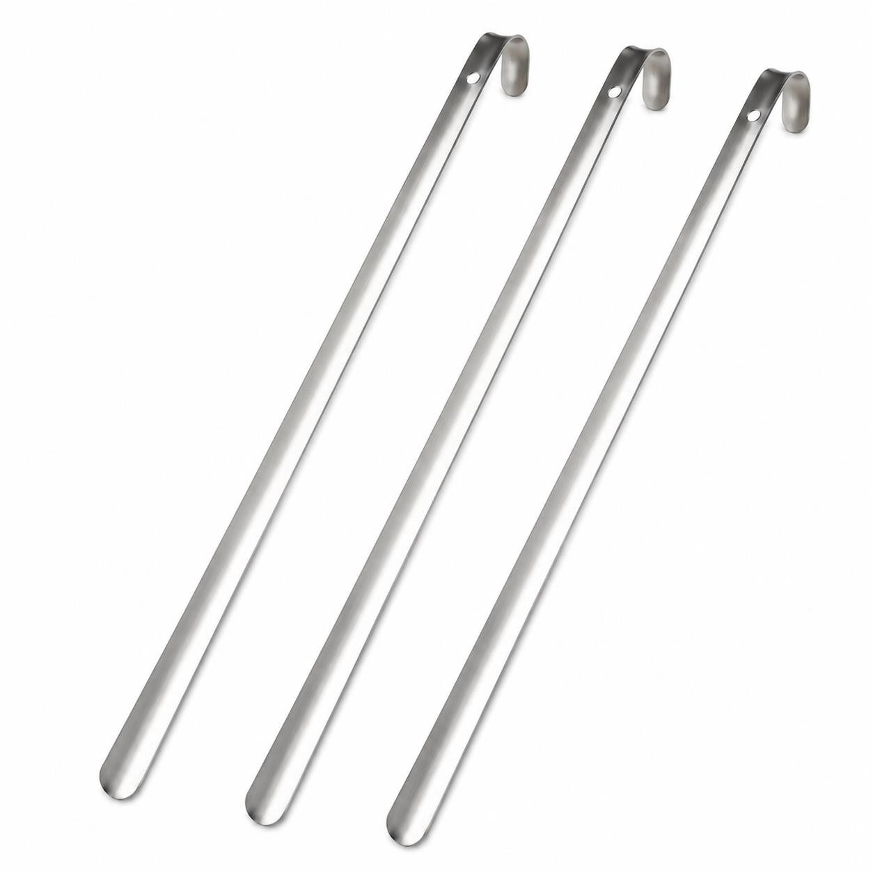 Schuhlöffel 3 x Bayli 80cm Schuhlöffel aus Edelstahl, Schuhanzieher Extra Lang