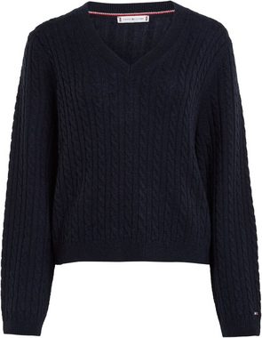 Tommy Hilfiger Strickpullover aus weicher Wolle, langlebig, atmungsaktiv &zeitlos, Premium