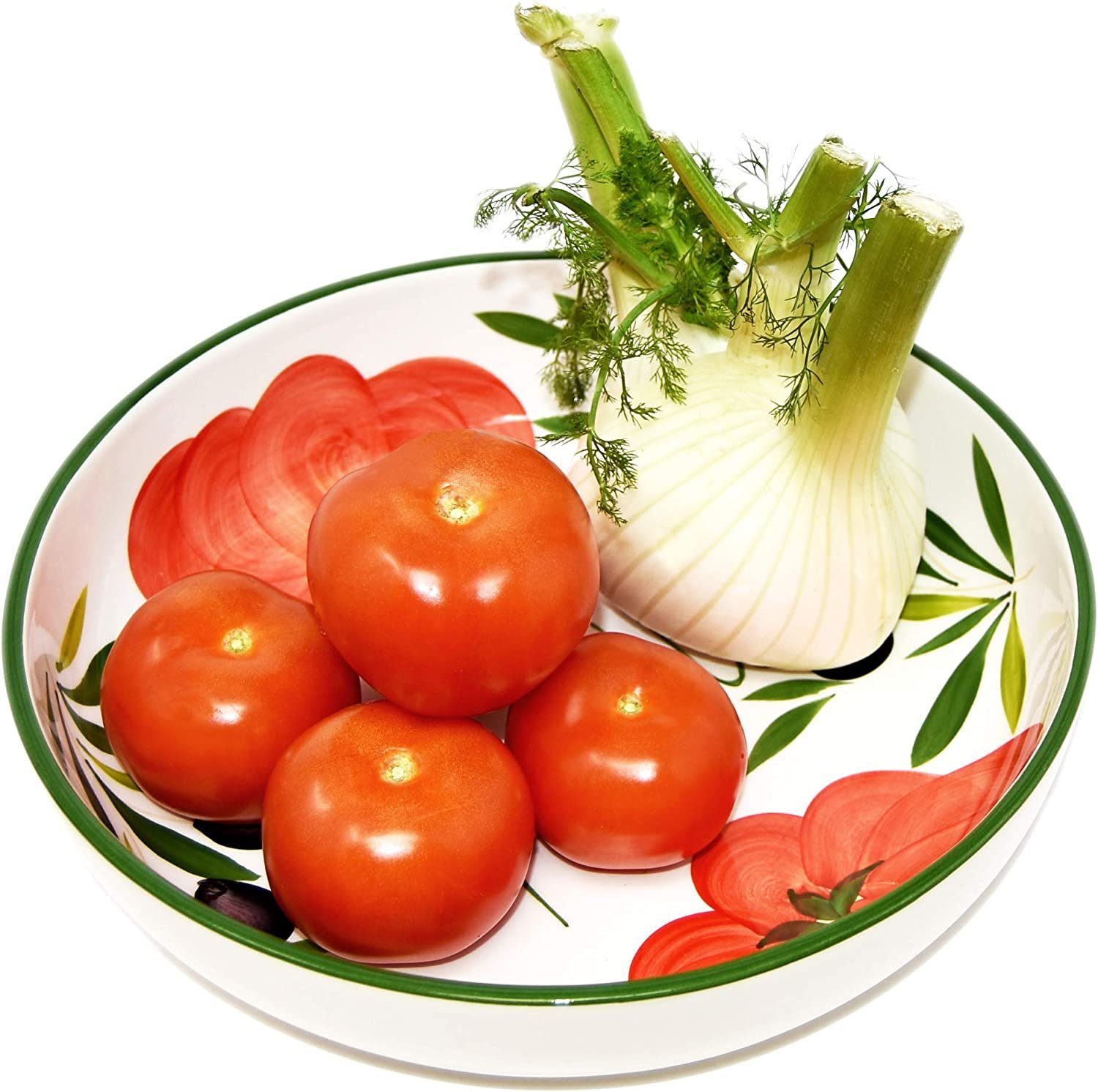 mit Nudelschale Tomaten Tomate (1 Motiv Lashuma Olive, rund Oliven Pastateller St),