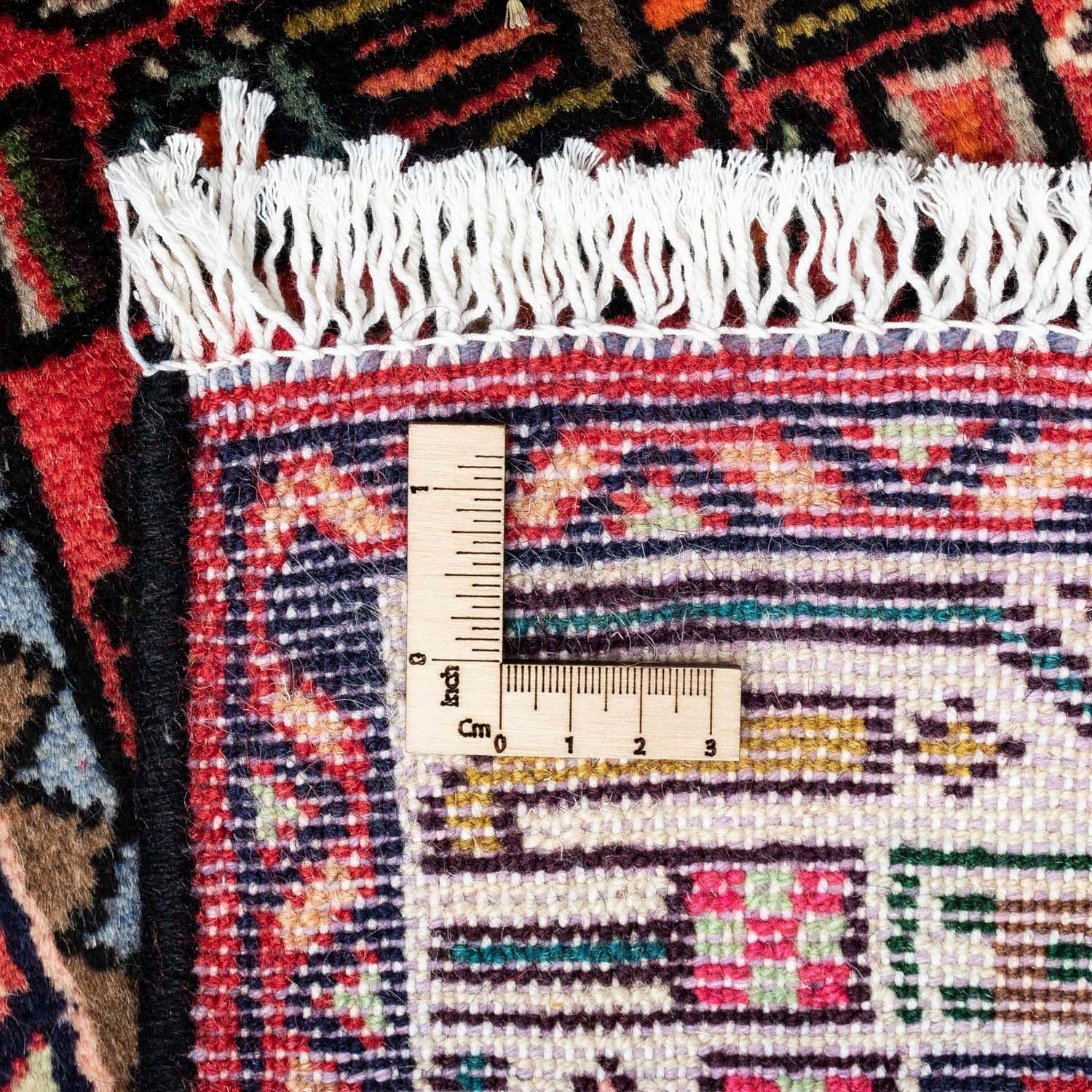 rechteckig, Hosseinabad 10 cm, Handgeknüpft Wollteppich mm, 125 Höhe: morgenland, 80 chiaro x Rosso Medaillon