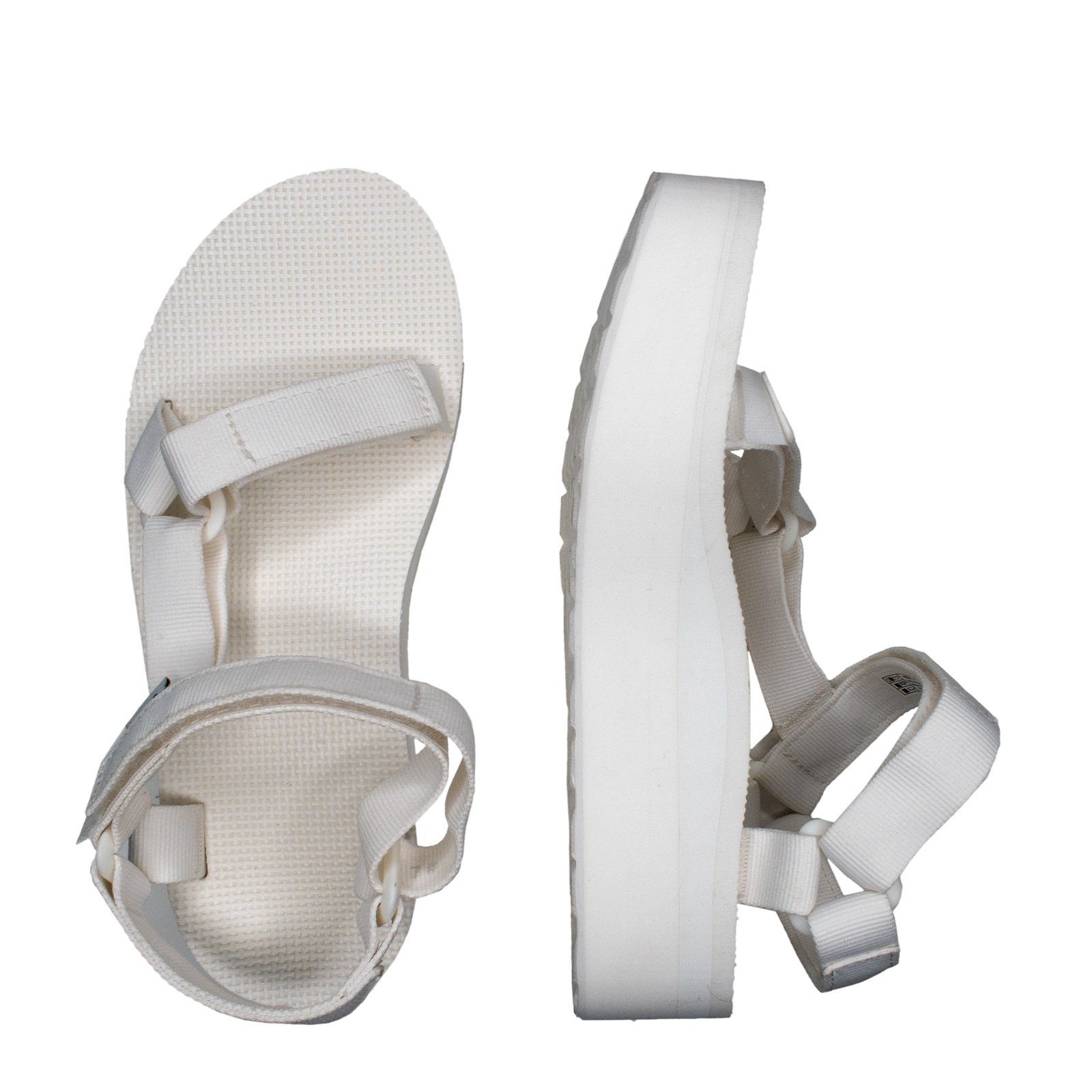 Trekkingsandale Plateausandalen anpassen die Passform Flatform Bright lässt White individuell Universal (1-tlg) Teva sich