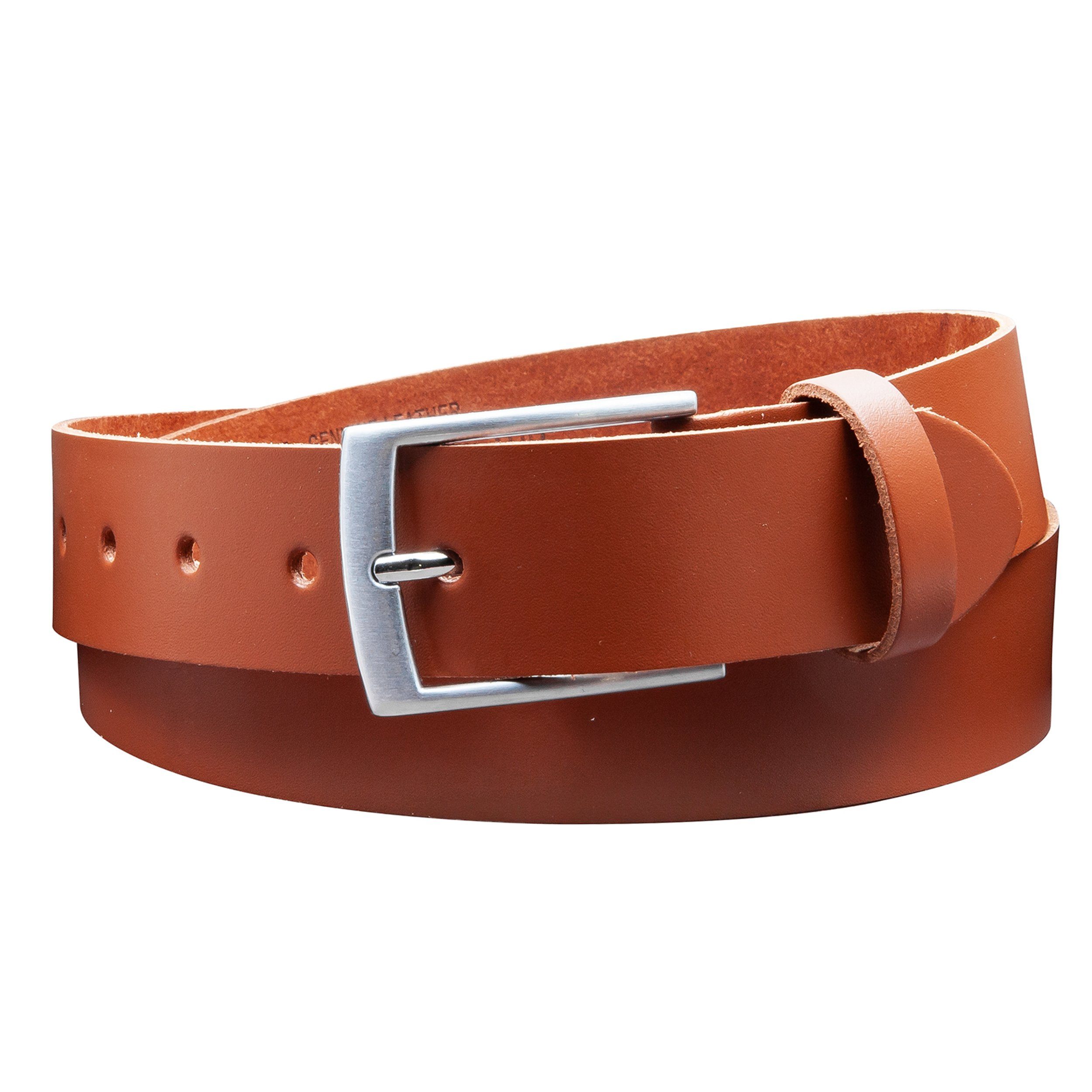 COLOGNEBELT Ledergürtel OM421-SL-Cognac MADE IN GERMANY, Cognac, Kürzbar, 100 % Echtleder, Unisex – Bild 3 von 5
